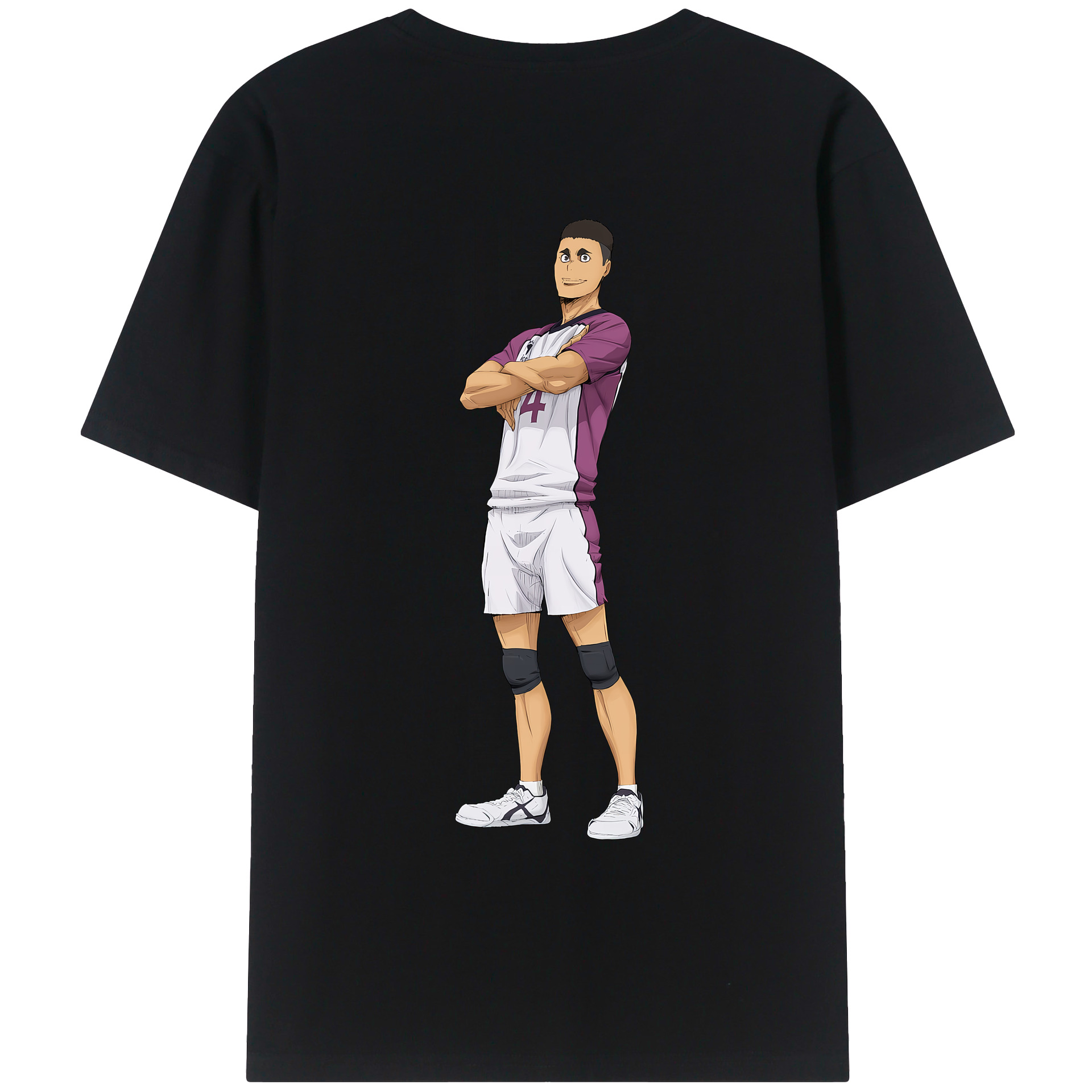 （画像用） ハイキュー!! Haikyu!! 綿100％ メンズ半袖Tシャツ（バックプリント） 通気性