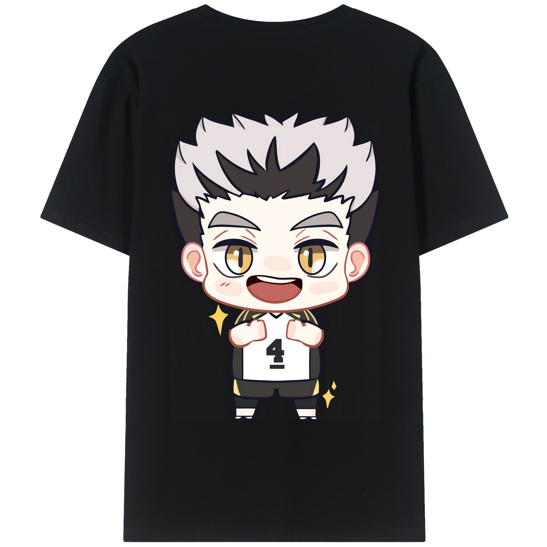 （画像用） ハイキュー!! Haikyu!! 綿100％ メンズ半袖Tシャツ（バックプリント） 通気性
