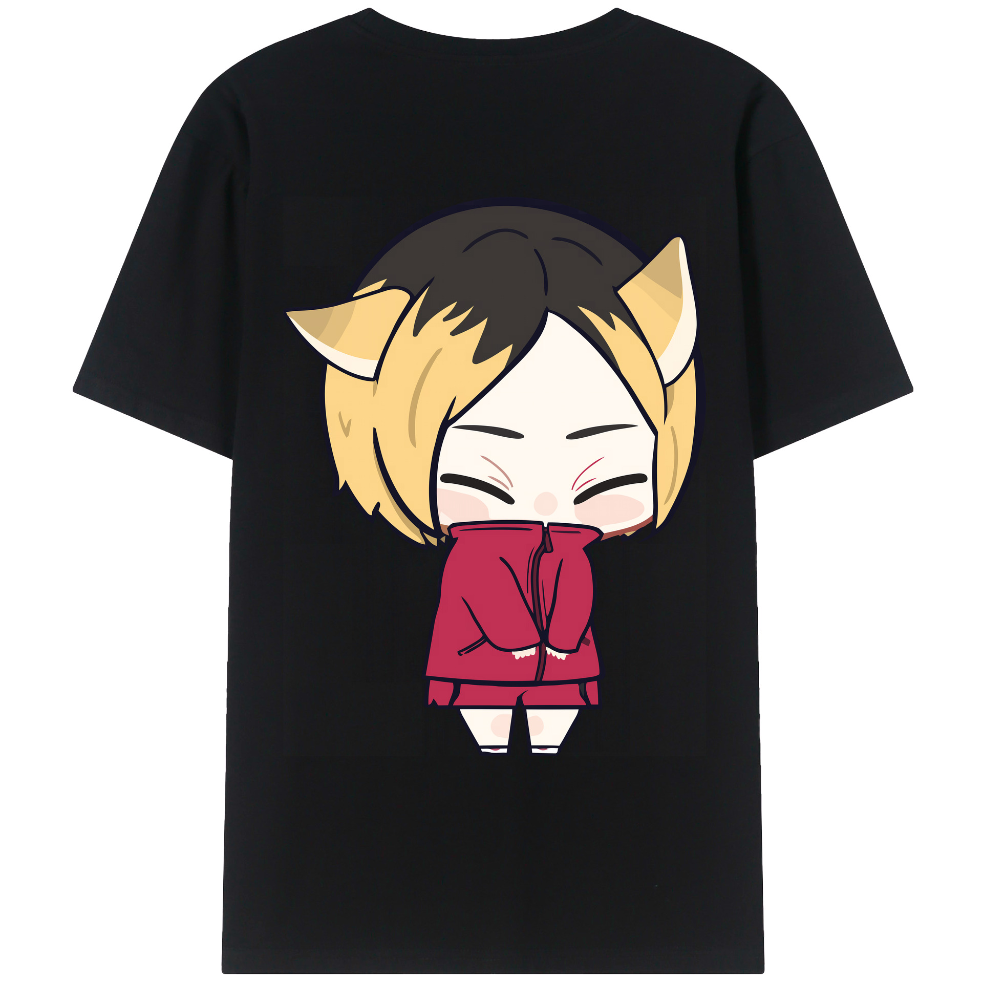 （画像用） ハイキュー!! Haikyu!! 綿100％ メンズ半袖Tシャツ（バックプリント） 通気性