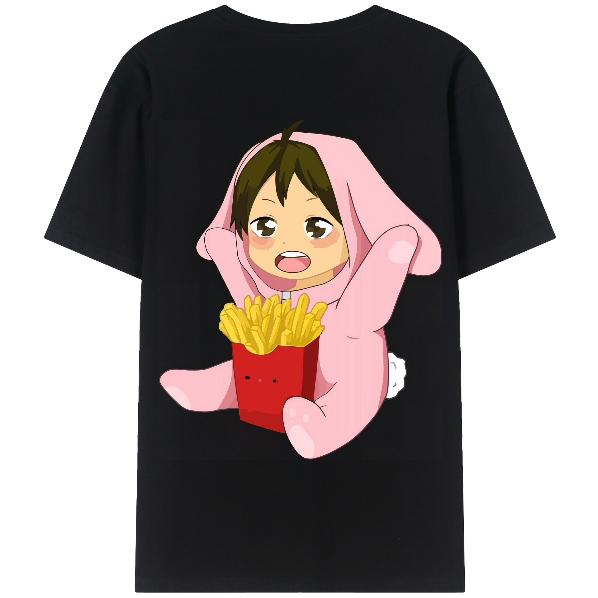 （画像用） ハイキュー!! Haikyu!! 綿100％ メンズ半袖Tシャツ（バックプリント） 通気性