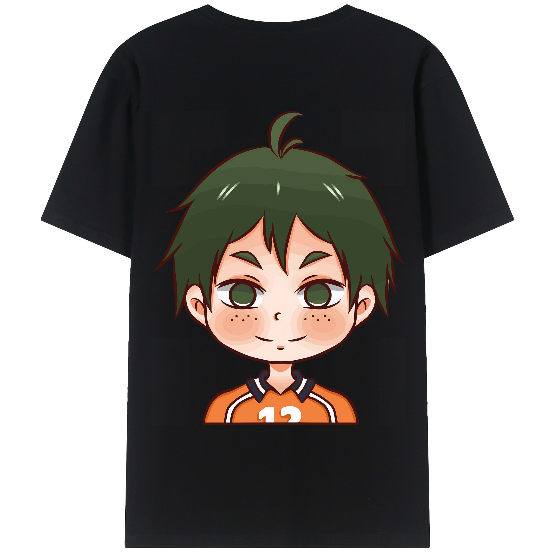 （画像用） ハイキュー!! Haikyu!! 綿100％ メンズ半袖Tシャツ（バックプリント） 通気性
