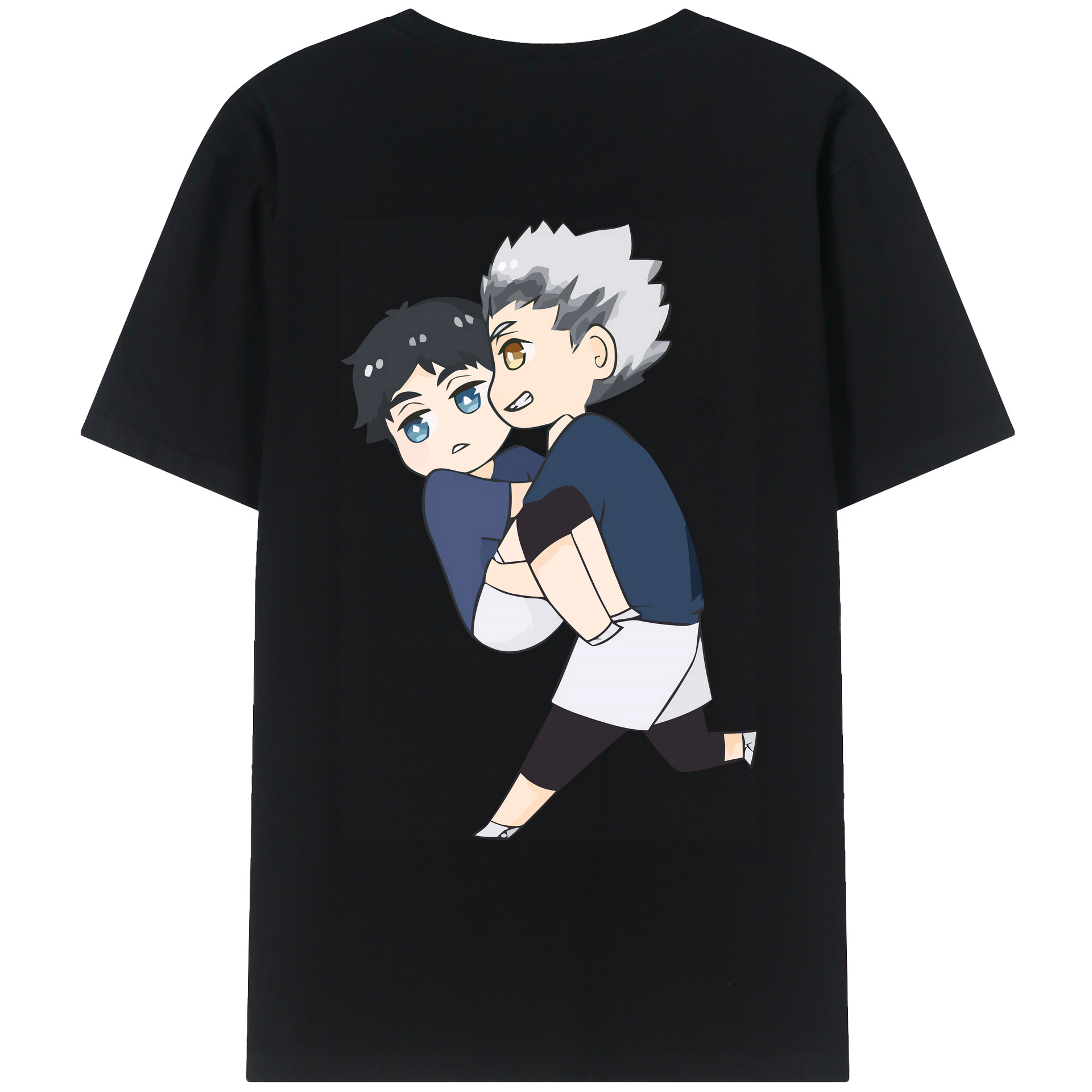 （画像用） ハイキュー!! Haikyu!! 綿100％ メンズ半袖Tシャツ（バックプリント） 通気性