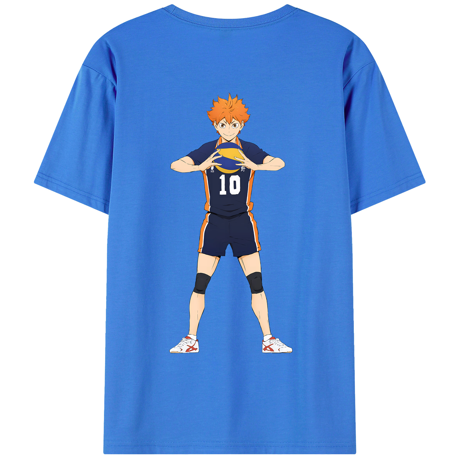 （画像用） ハイキュー!! Haikyu!! 綿100％ メンズ半袖Tシャツ（バックプリント） 通気性
