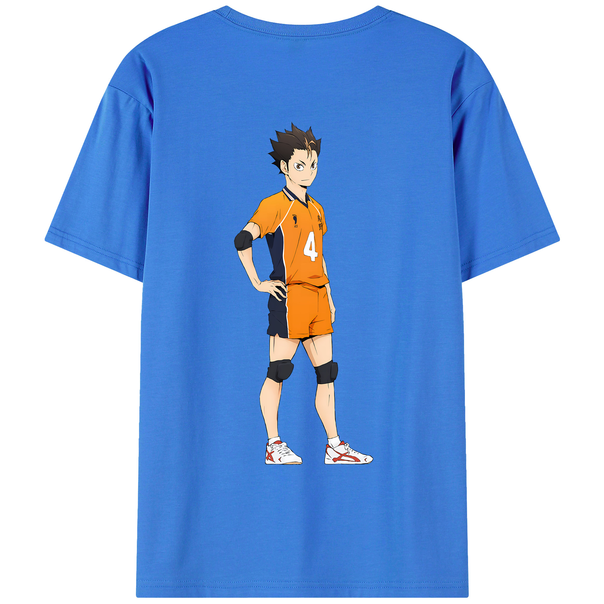 （画像用） ハイキュー!! Haikyu!! 綿100％ メンズ半袖Tシャツ（バックプリント） 通気性