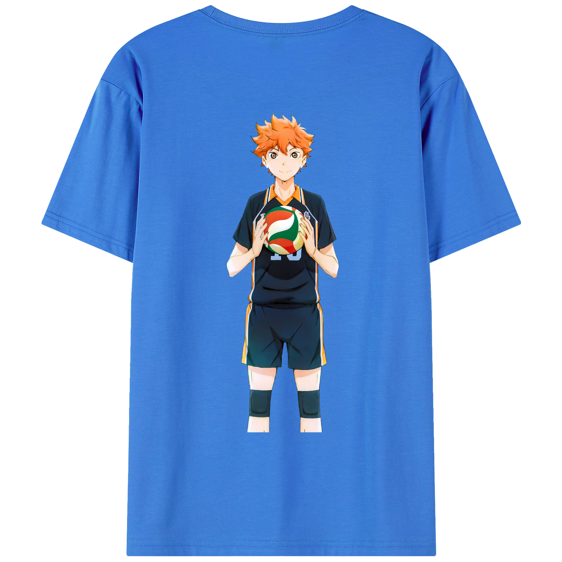 （画像用） ハイキュー!! Haikyu!! 綿100％ メンズ半袖Tシャツ（バックプリント） 通気性