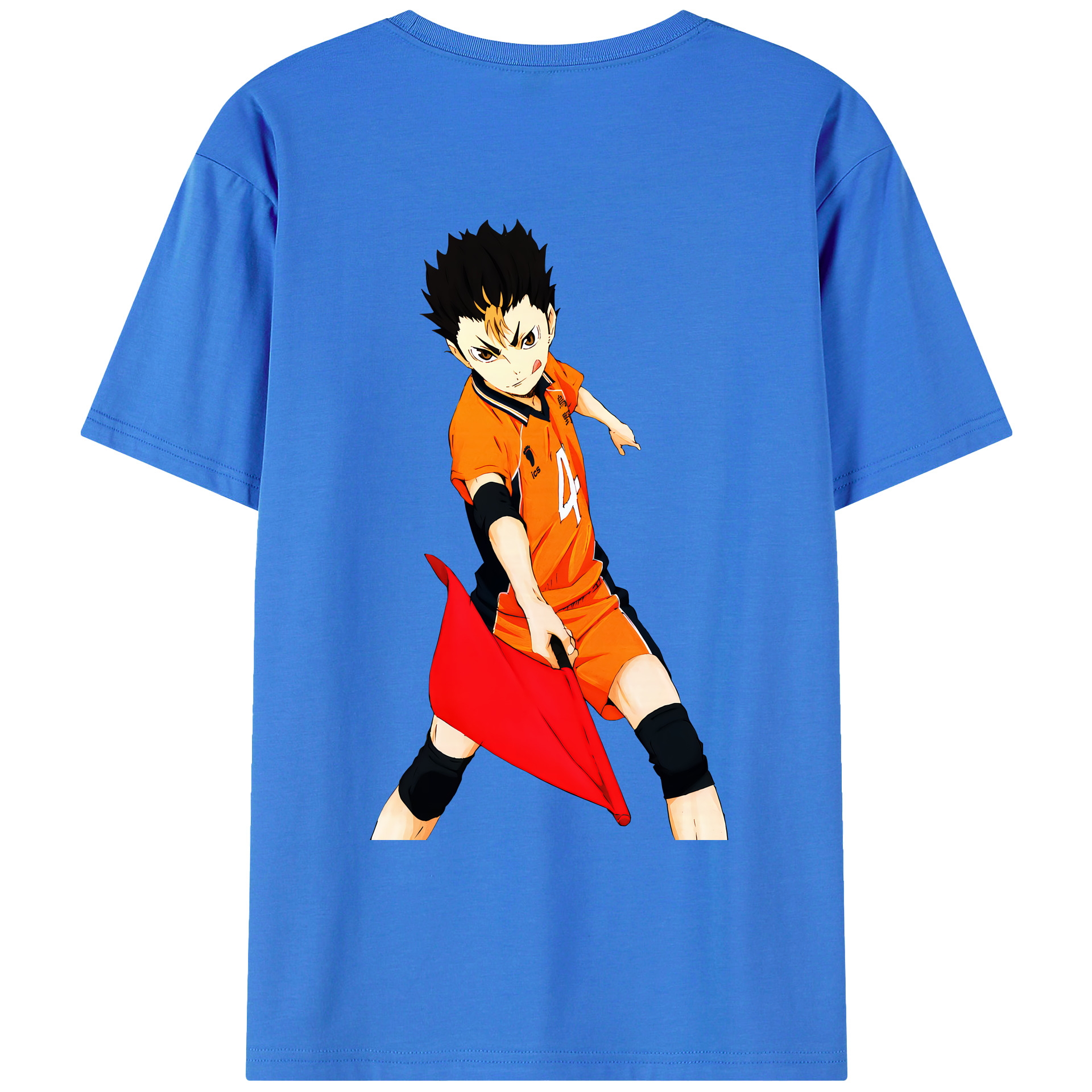 （画像用） ハイキュー!! Haikyu!! 綿100％ メンズ半袖Tシャツ（バックプリント） 通気性