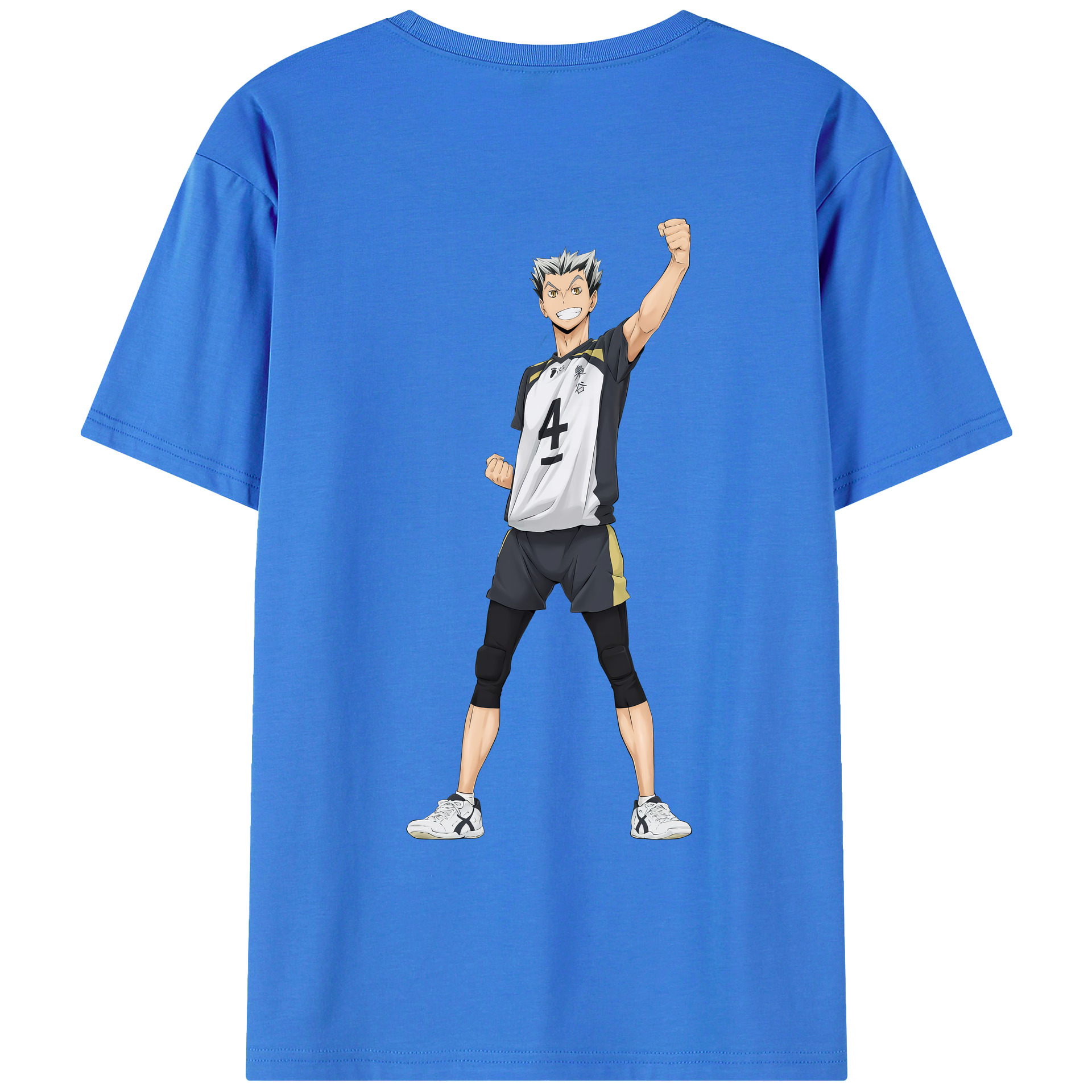 （画像用） ハイキュー!! Haikyu!! 綿100％ メンズ半袖Tシャツ（バックプリント） 通気性