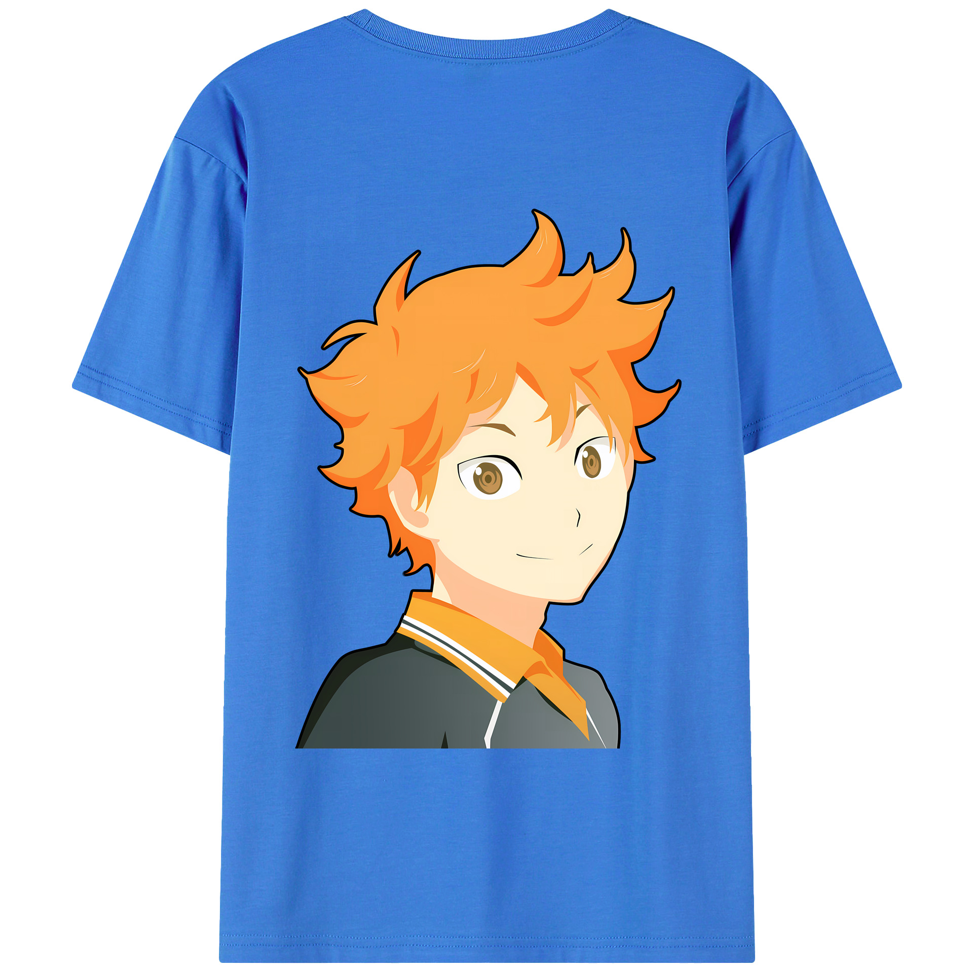 （画像用） ハイキュー!! Haikyu!! 綿100％ メンズ半袖Tシャツ（バックプリント） 通気性