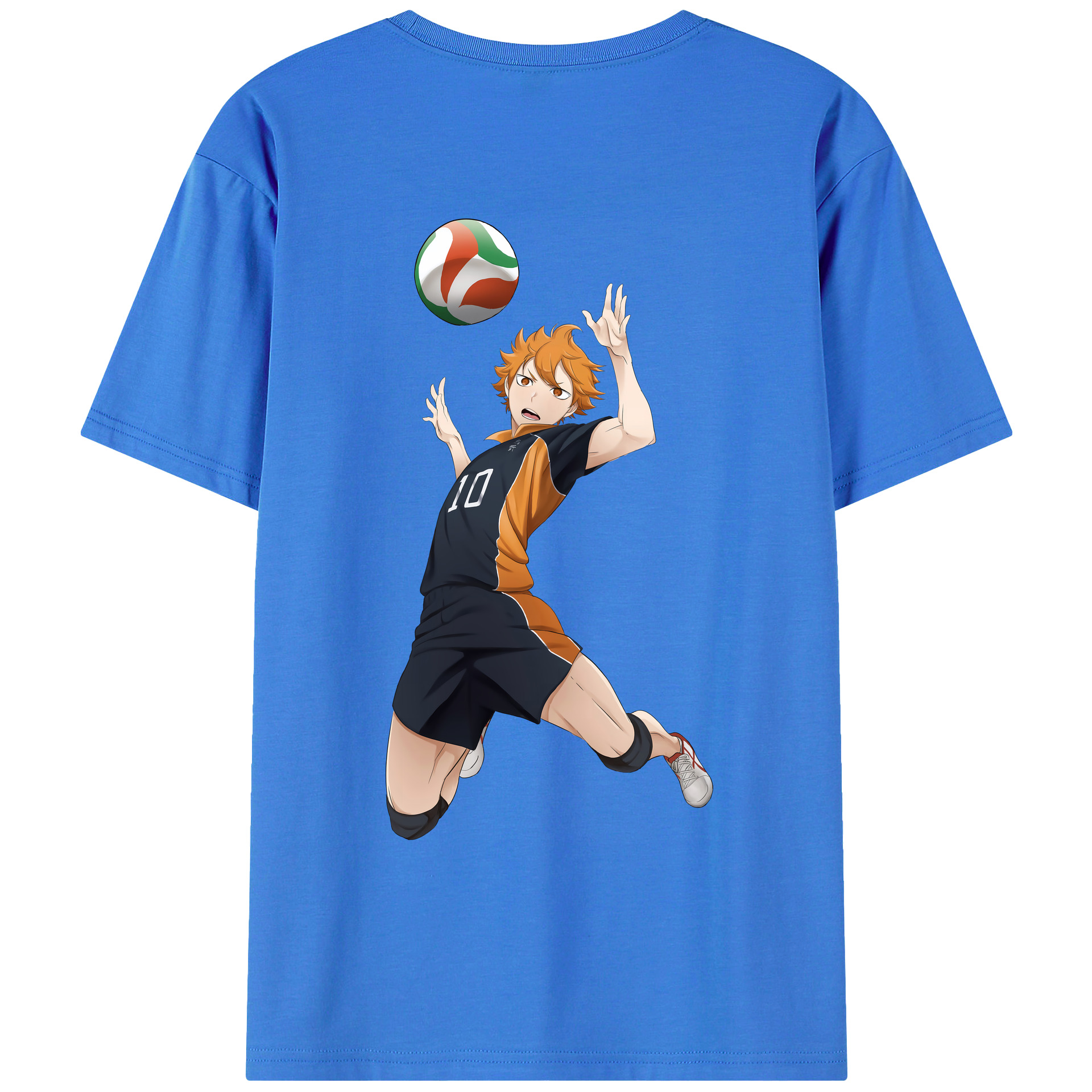 （画像用） ハイキュー!! Haikyu!! 綿100％ メンズ半袖Tシャツ（バックプリント） 通気性
