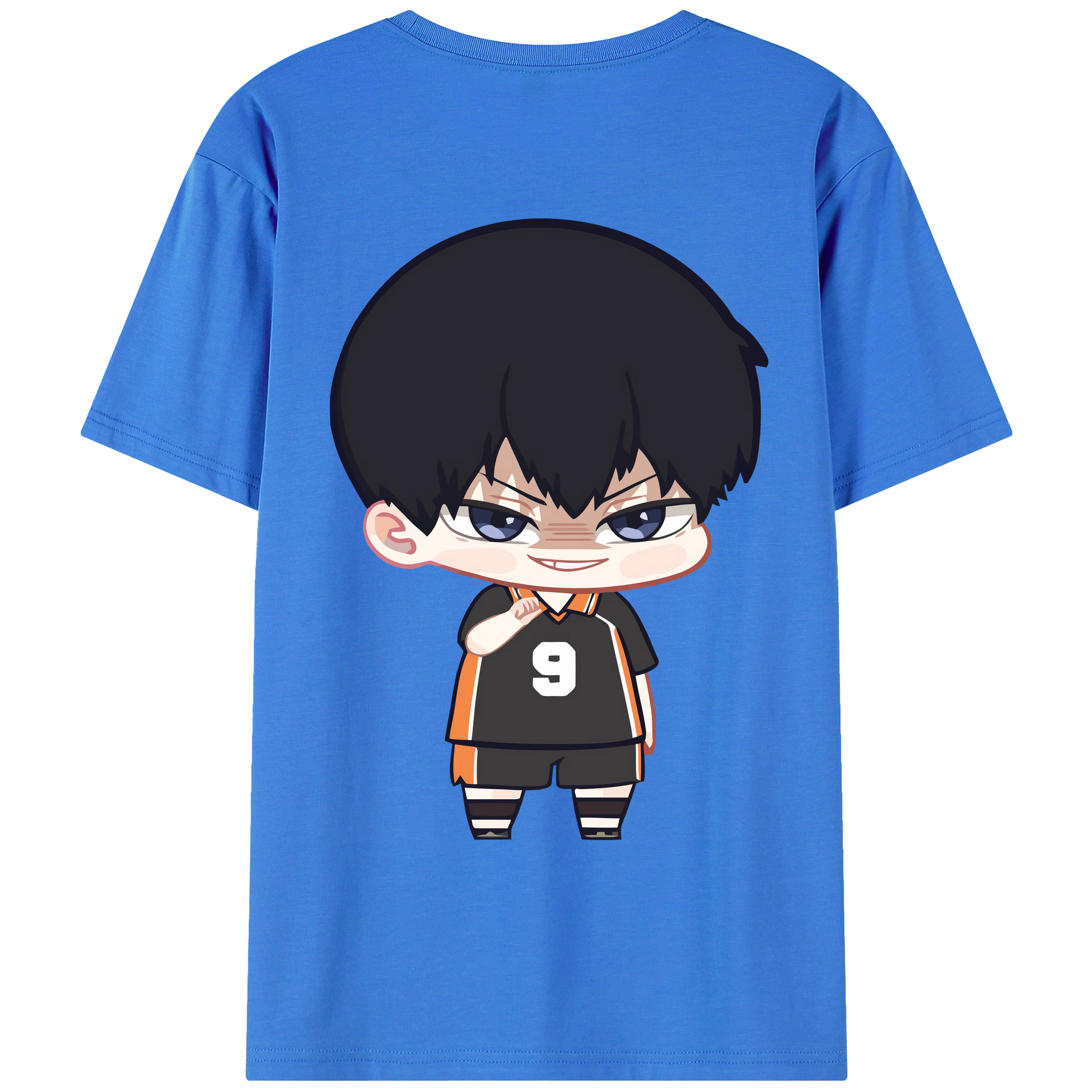 （画像用） ハイキュー!! Haikyu!! 綿100％ メンズ半袖Tシャツ（バックプリント） 通気性
