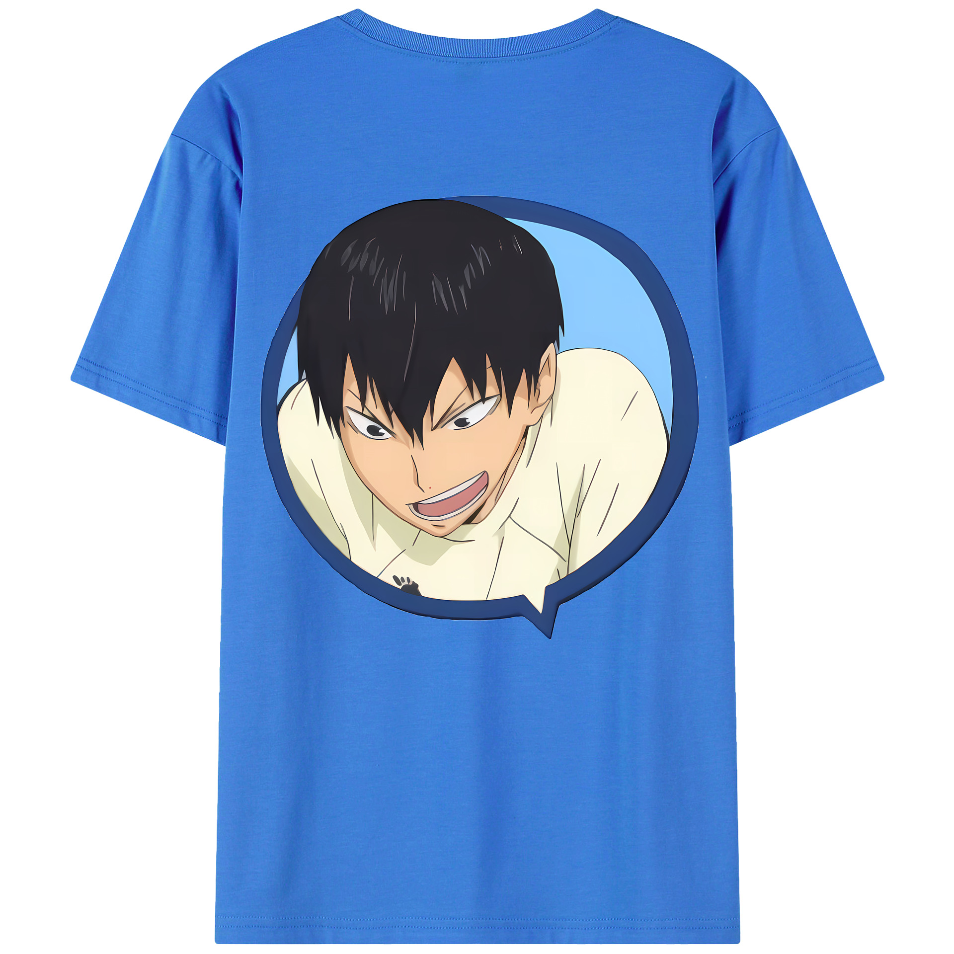 （画像用） ハイキュー!! Haikyu!! 綿100％ メンズ半袖Tシャツ（バックプリント） 通気性