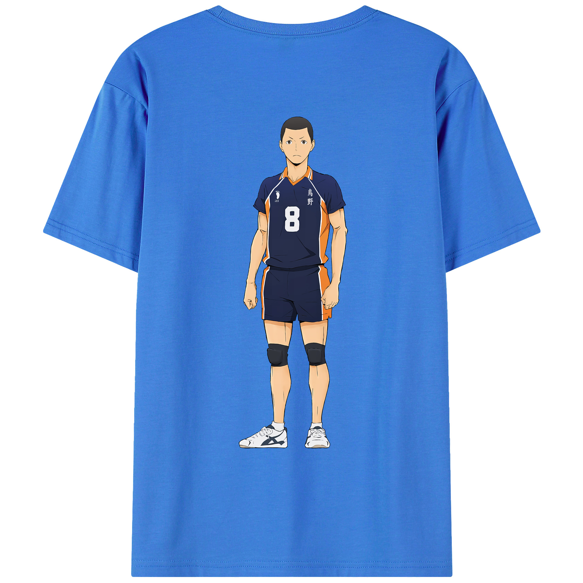（画像用） ハイキュー!! Haikyu!! 綿100％ メンズ半袖Tシャツ（バックプリント） 通気性