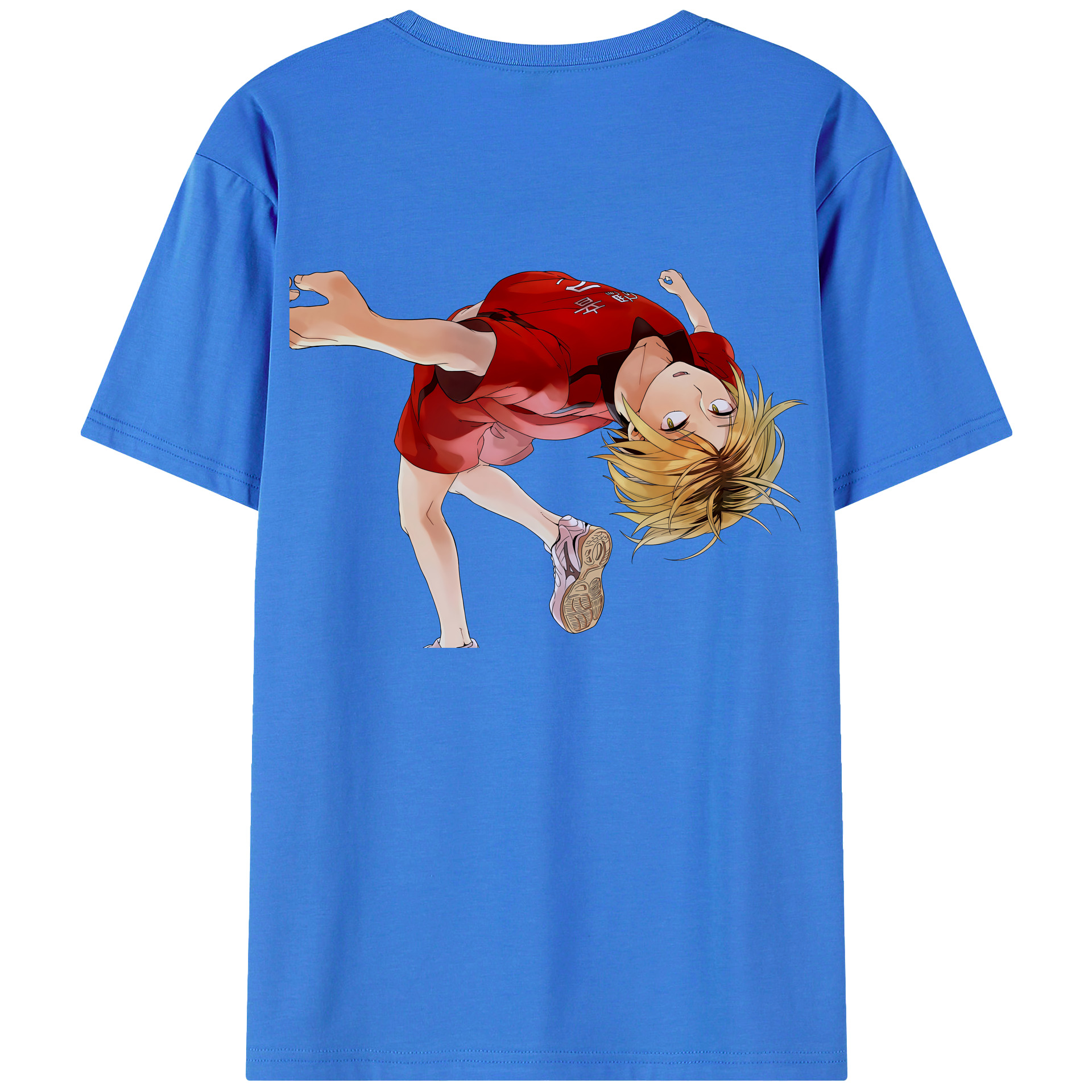 （画像用） ハイキュー!! Haikyu!! 綿100％ メンズ半袖Tシャツ（バックプリント） 通気性