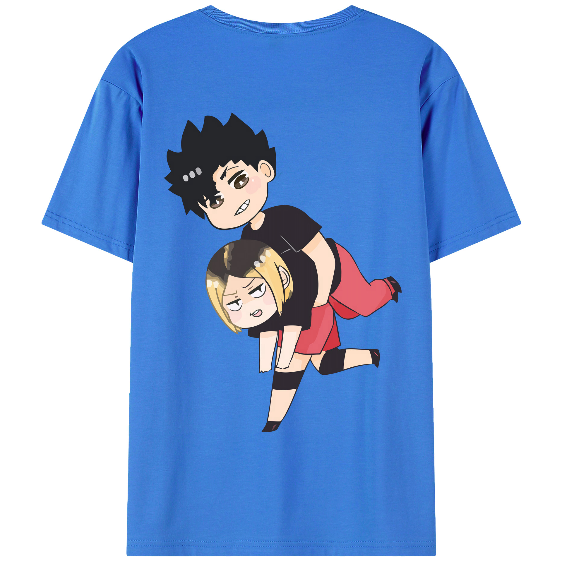 （画像用） ハイキュー!! Haikyu!! 綿100％ メンズ半袖Tシャツ（バックプリント） 通気性