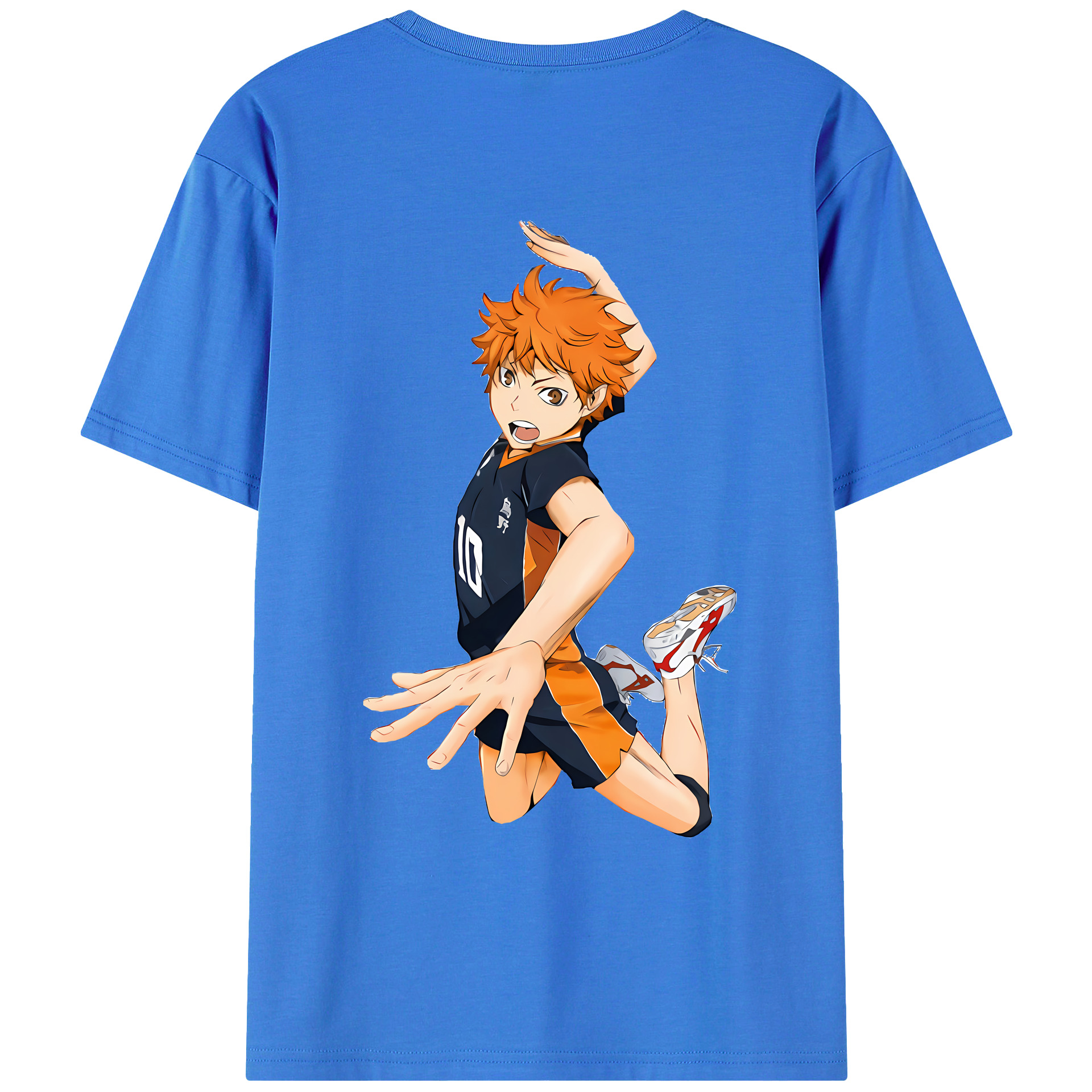 （画像用） ハイキュー!! Haikyu!! 綿100％ メンズ半袖Tシャツ（バックプリント） 通気性