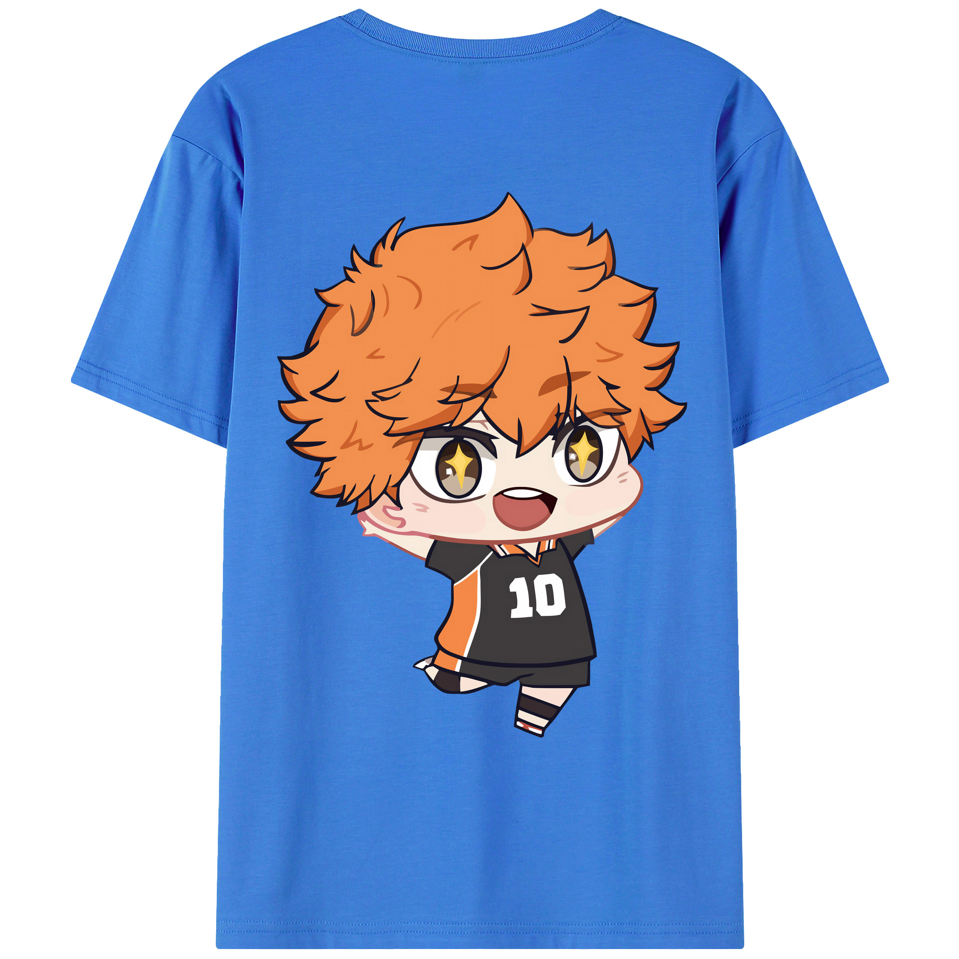 （画像用） ハイキュー!! Haikyu!! 綿100％ メンズ半袖Tシャツ（バックプリント） 通気性