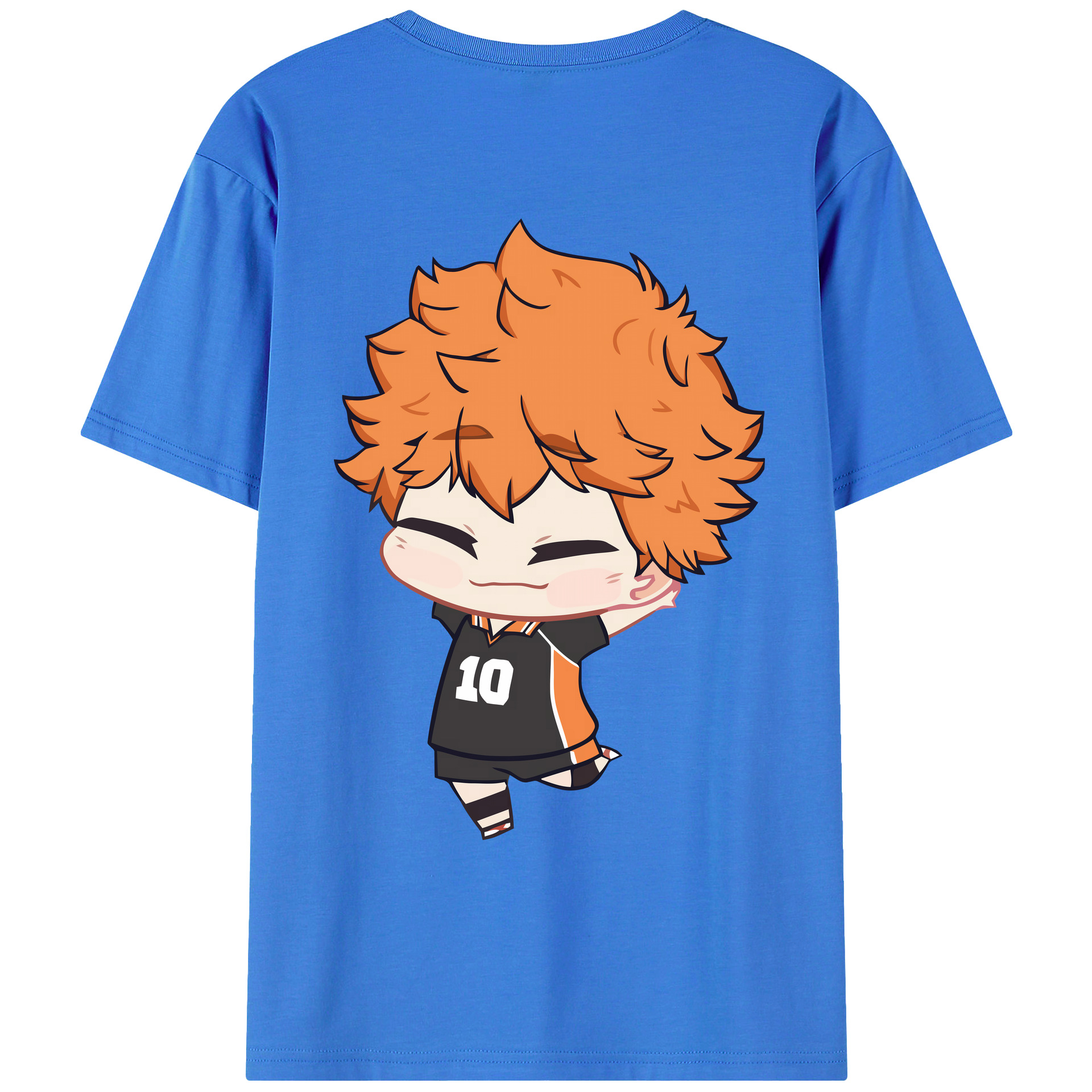 （画像用） ハイキュー!! Haikyu!! 綿100％ メンズ半袖Tシャツ（バックプリント） 通気性