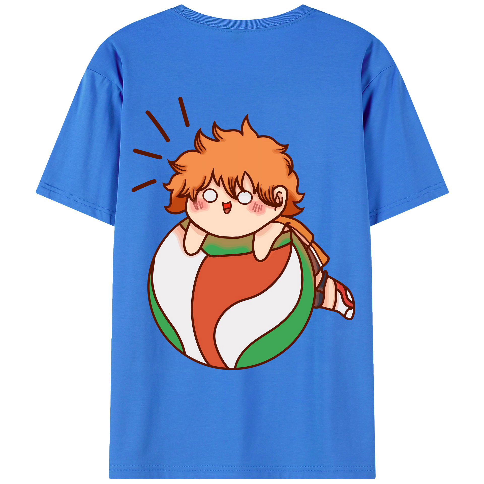 （画像用） ハイキュー!! Haikyu!! 綿100％ メンズ半袖Tシャツ（バックプリント） 通気性