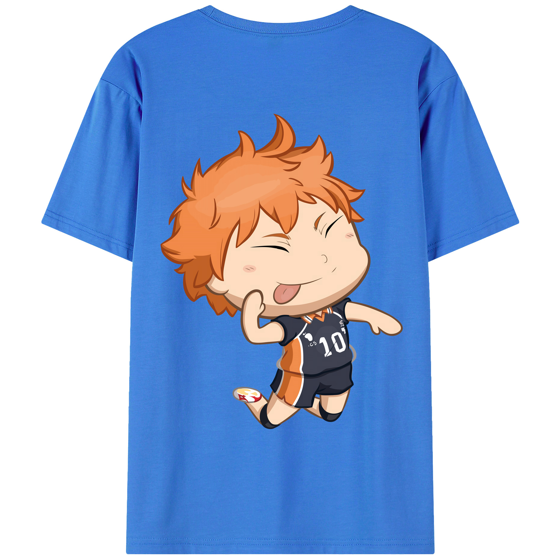 （画像用） ハイキュー!! Haikyu!! 綿100％ メンズ半袖Tシャツ（バックプリント） 通気性