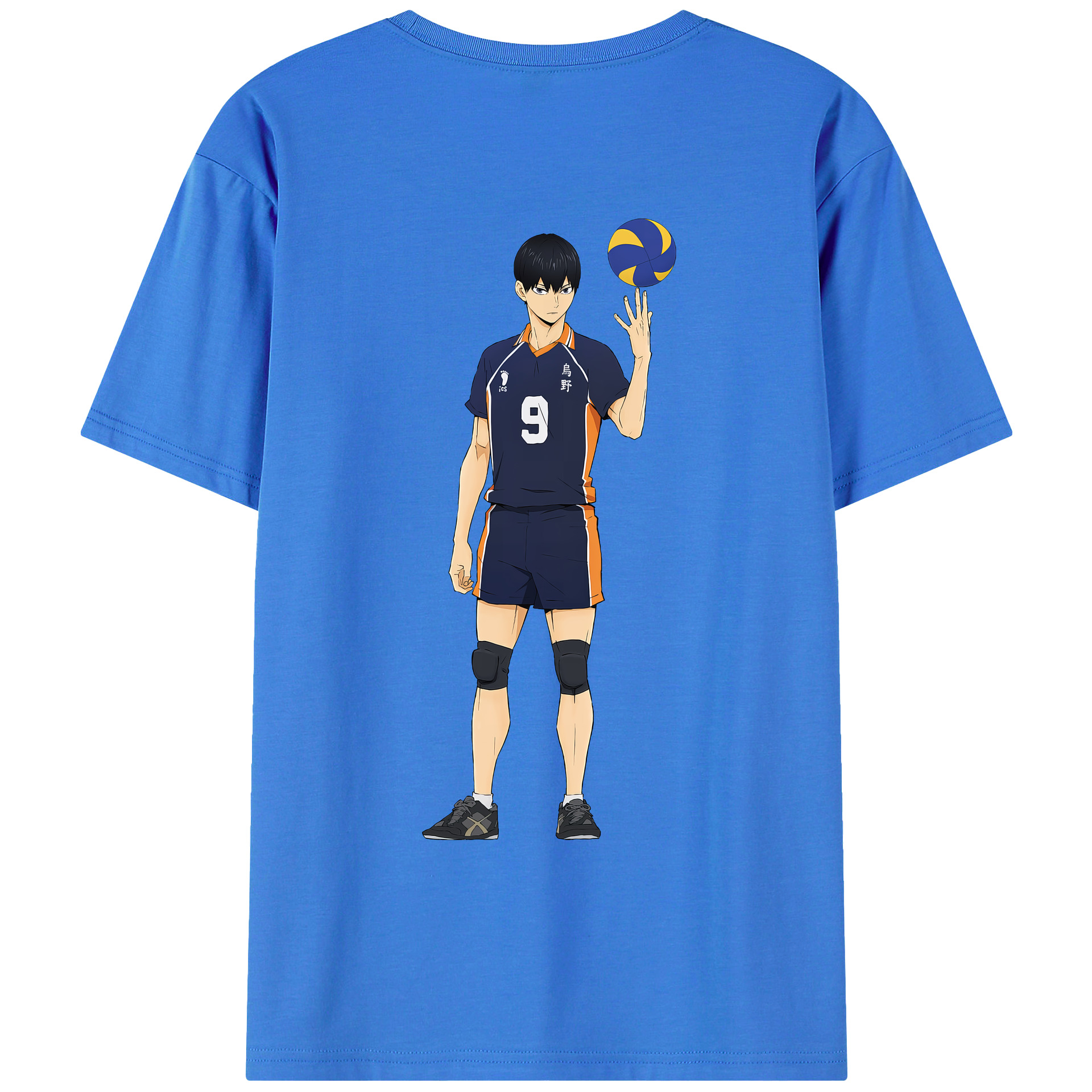 （画像用） ハイキュー!! Haikyu!! 綿100％ メンズ半袖Tシャツ（バックプリント） 通気性