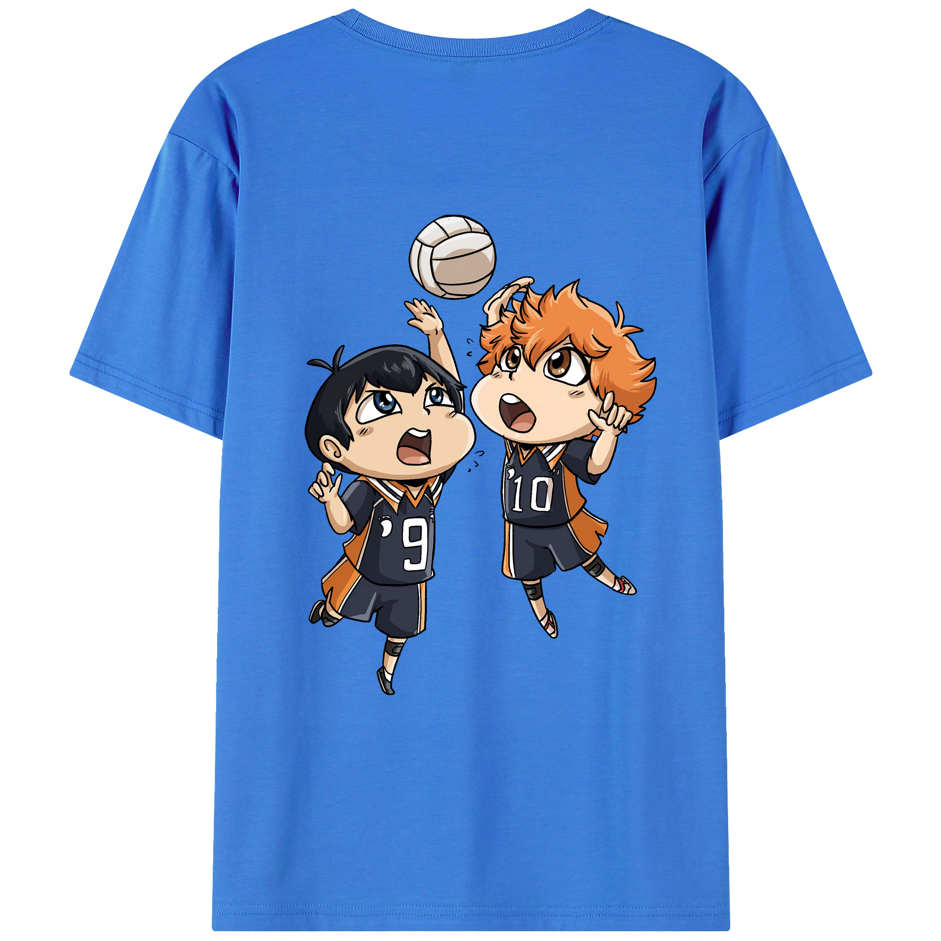 （画像用） ハイキュー!! Haikyu!! 綿100％ メンズ半袖Tシャツ（バックプリント） 通気性