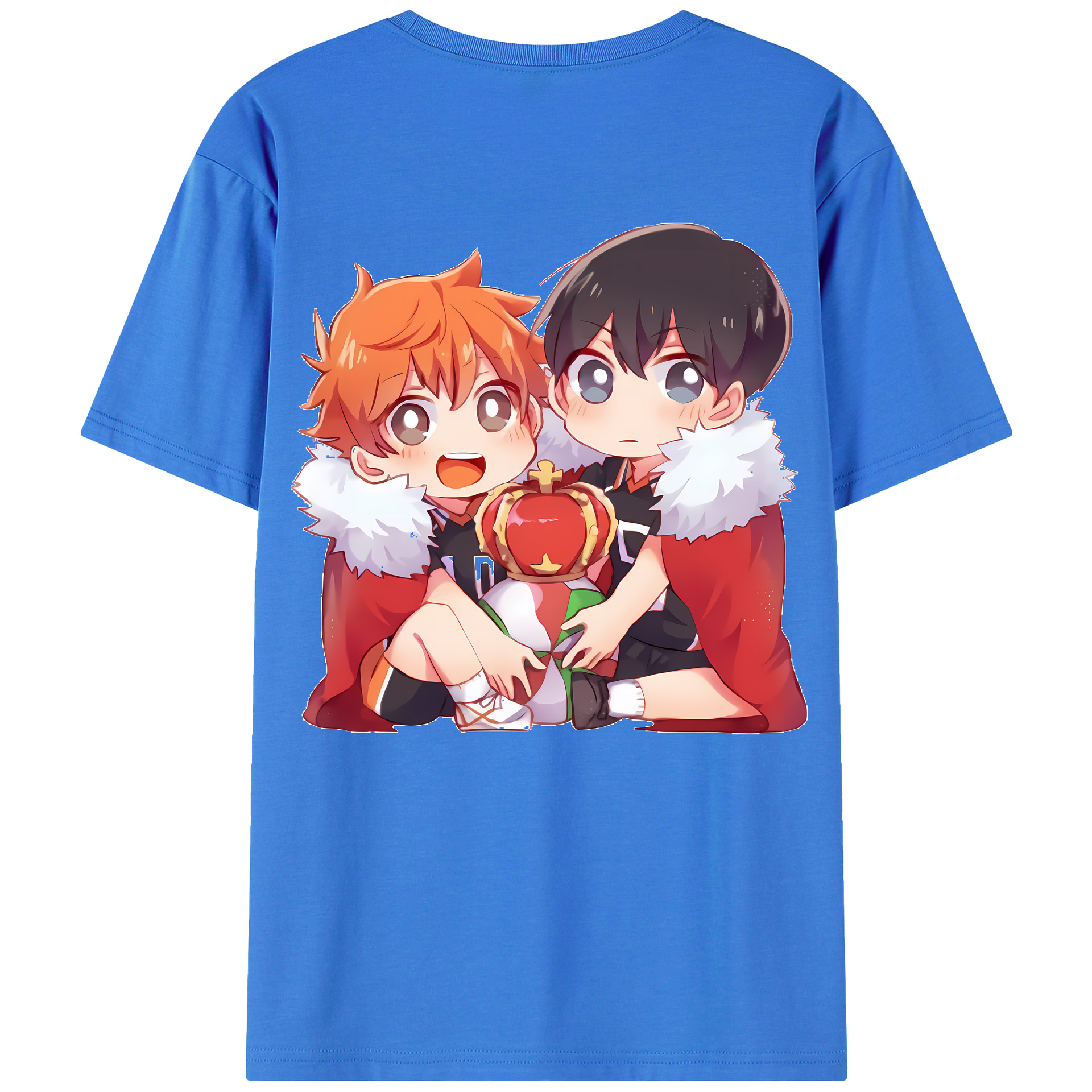 （画像用） ハイキュー!! Haikyu!! 綿100％ メンズ半袖Tシャツ（バックプリント） 通気性