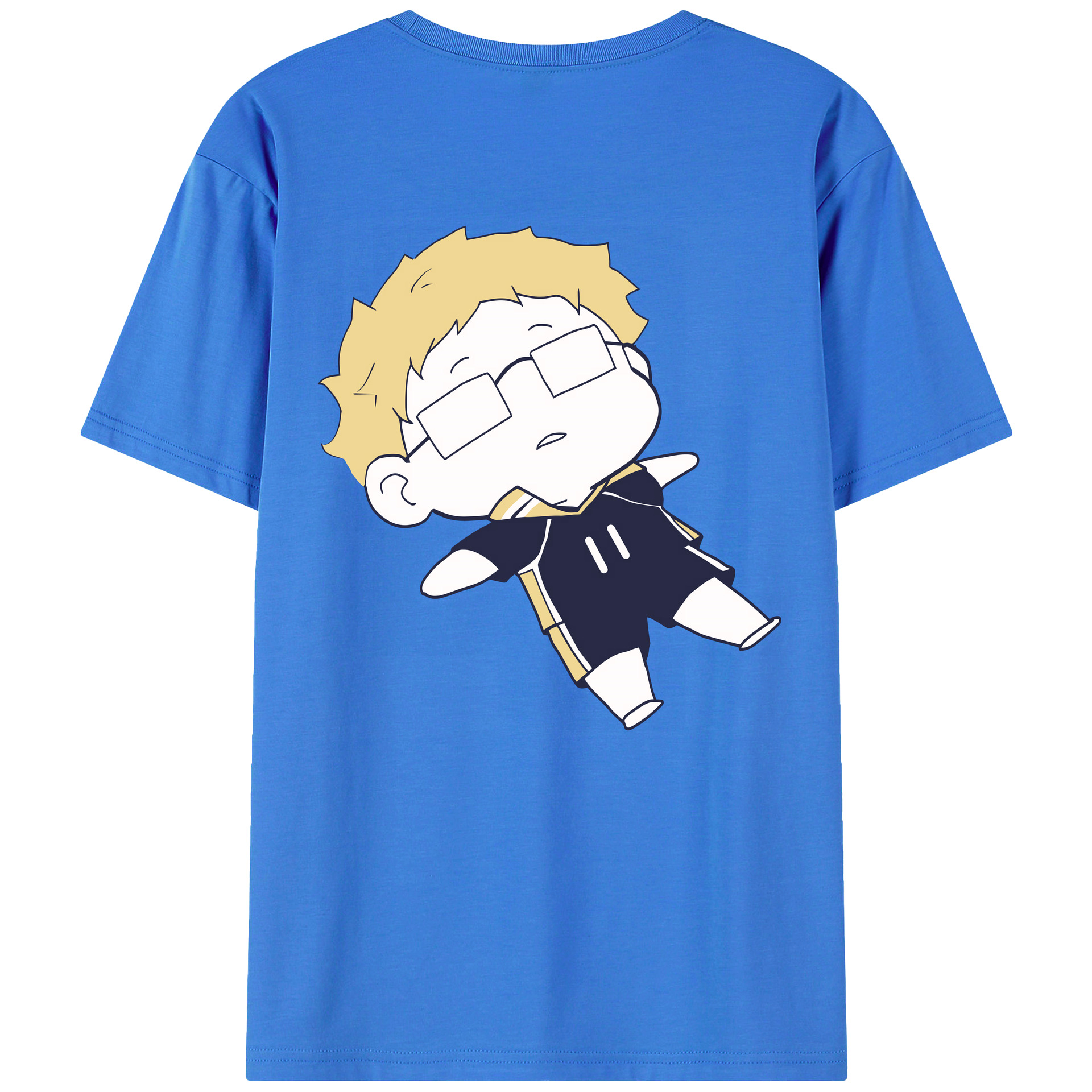 （画像用） ハイキュー!! Haikyu!! 綿100％ メンズ半袖Tシャツ（バックプリント） 通気性