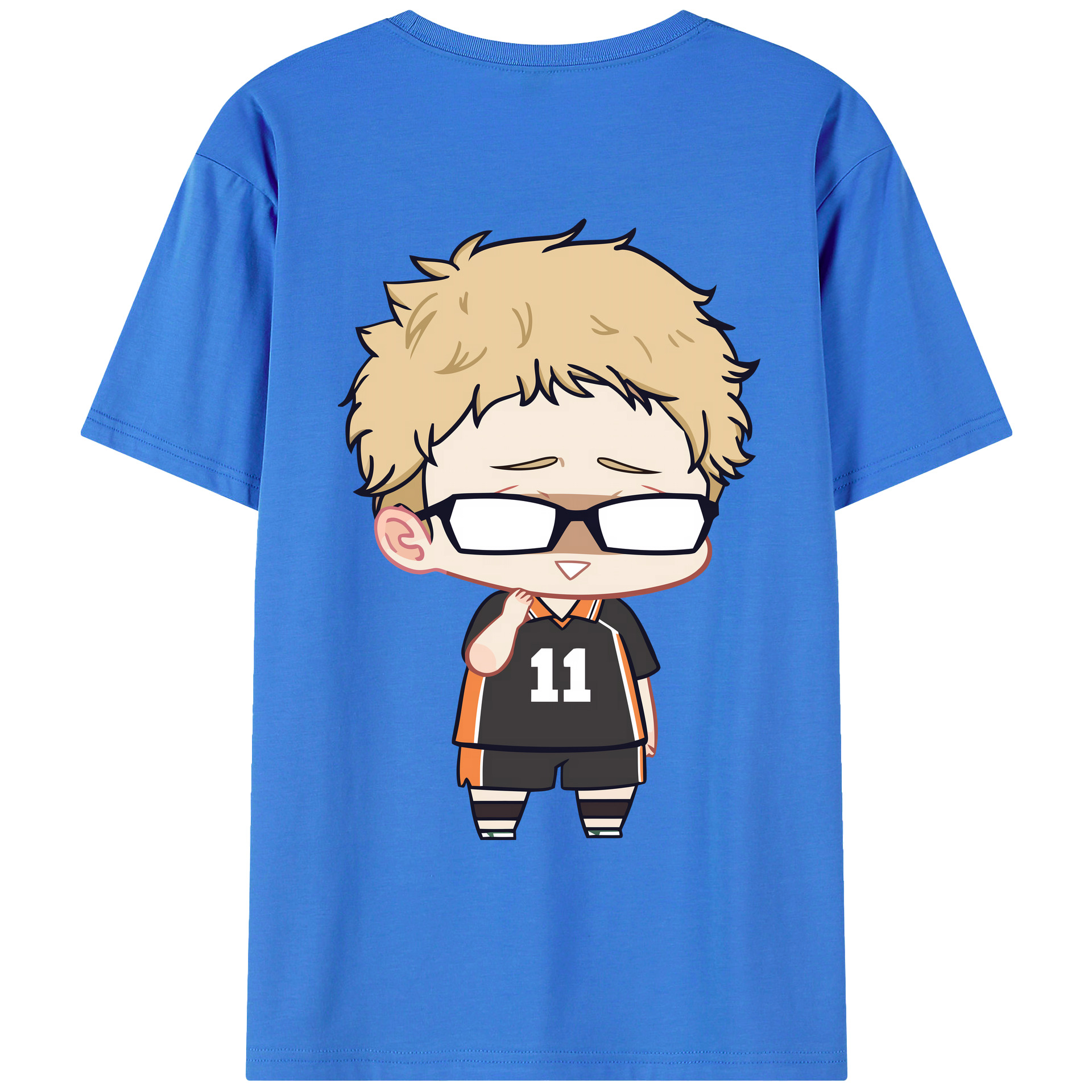 （画像用） ハイキュー!! Haikyu!! 綿100％ メンズ半袖Tシャツ（バックプリント） 通気性