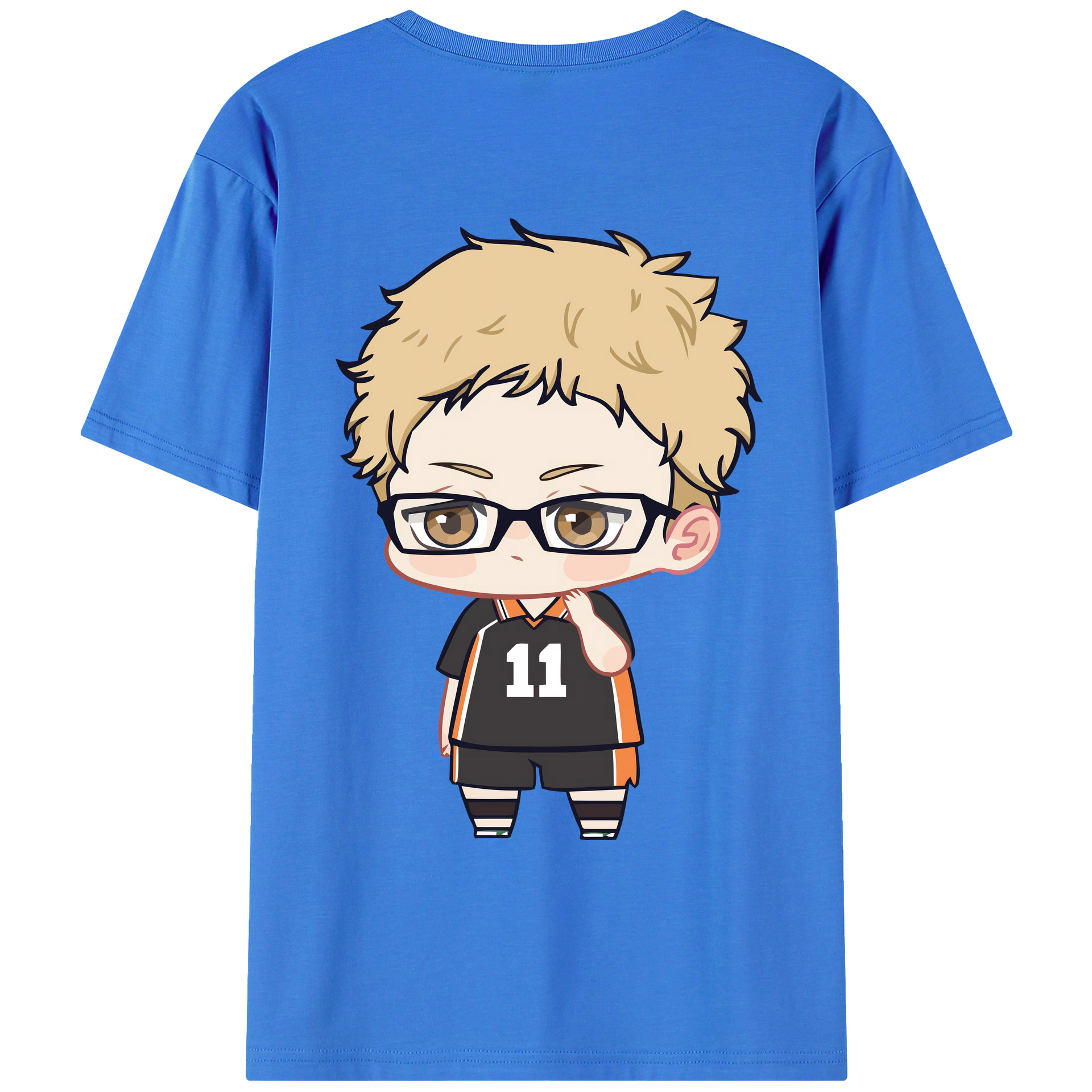 （画像用） ハイキュー!! Haikyu!! 綿100％ メンズ半袖Tシャツ（バックプリント） 通気性