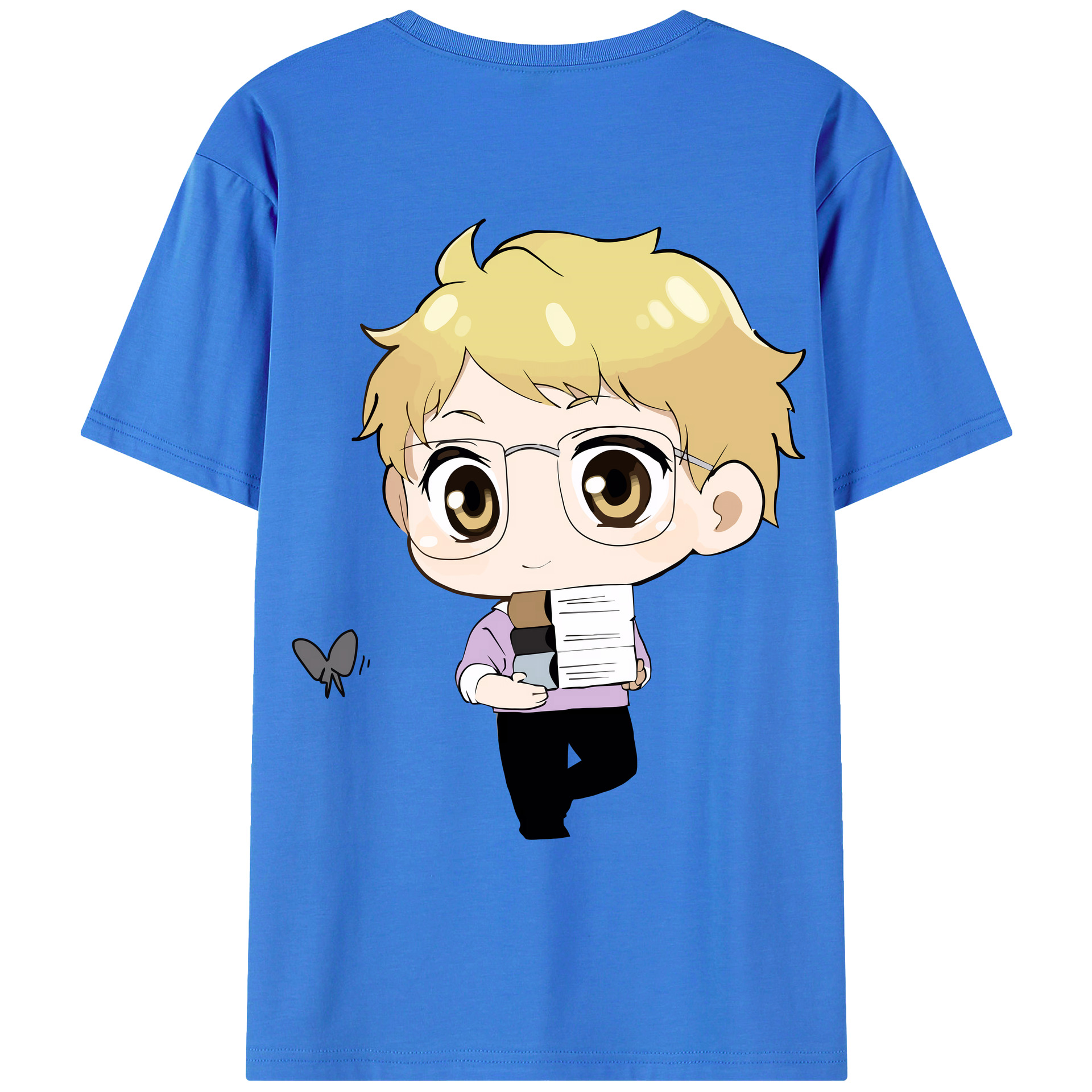 （画像用） ハイキュー!! Haikyu!! 綿100％ メンズ半袖Tシャツ（バックプリント） 通気性