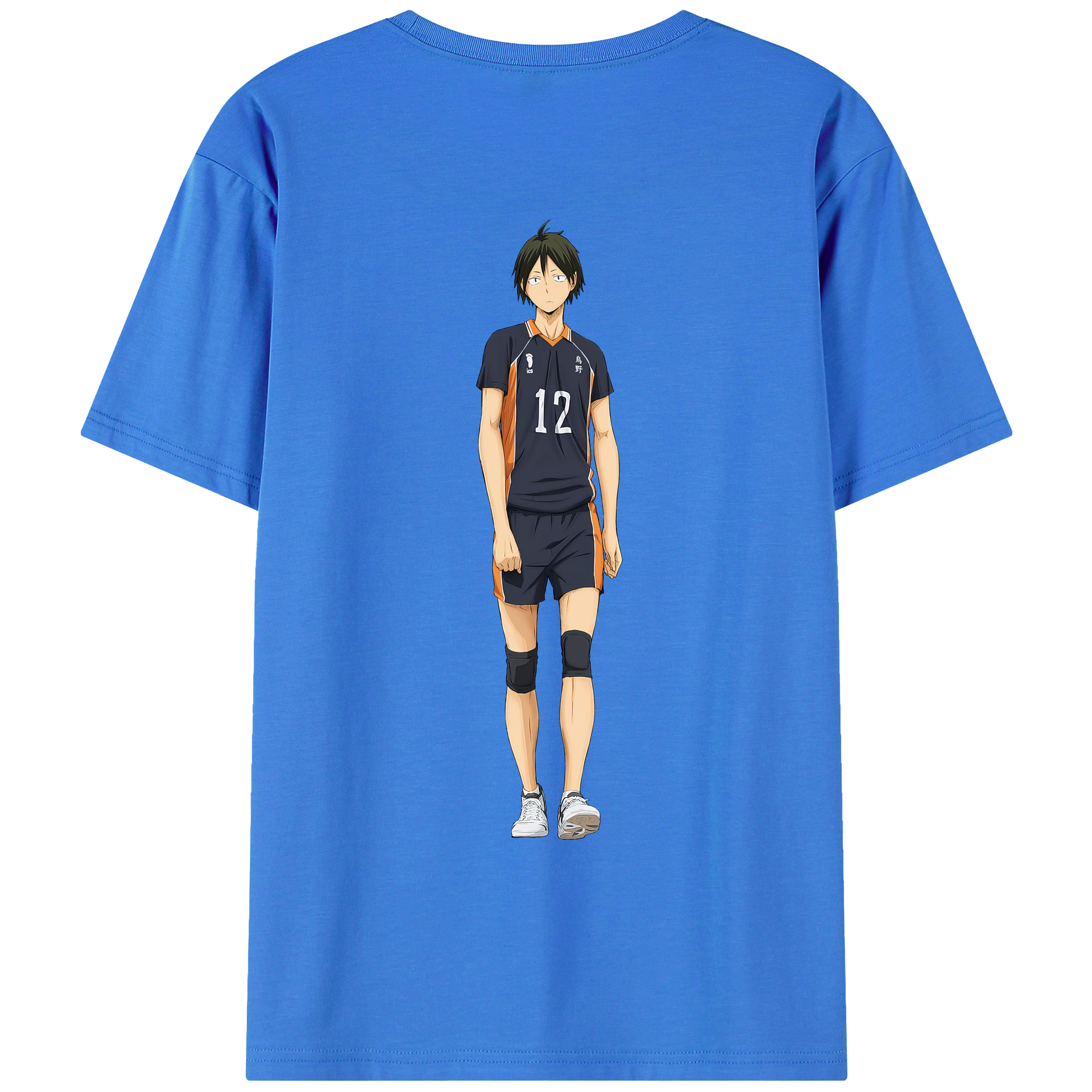 （画像用） ハイキュー!! Haikyu!! 綿100％ メンズ半袖Tシャツ（バックプリント） 通気性