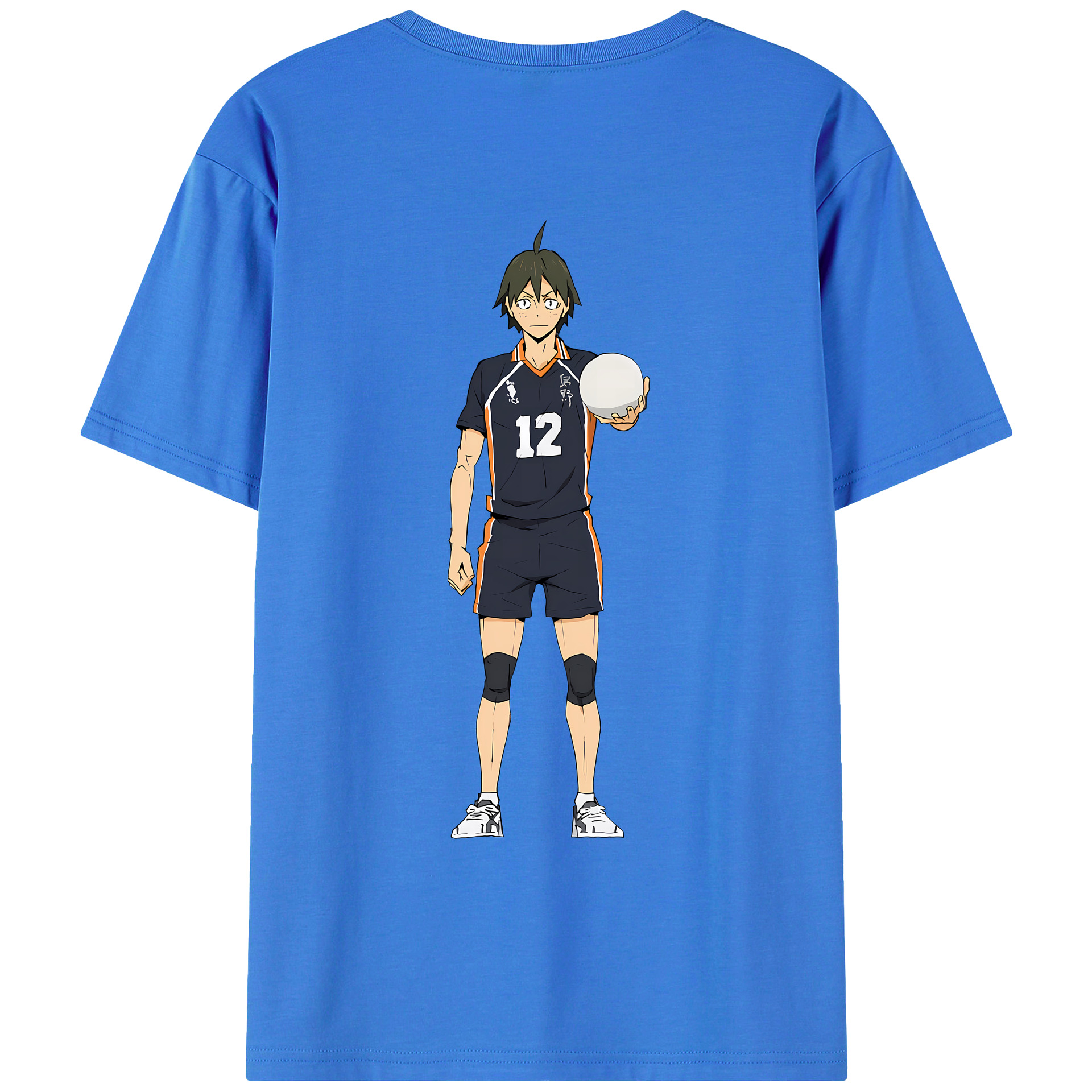 （画像用） ハイキュー!! Haikyu!! 綿100％ メンズ半袖Tシャツ（バックプリント） 通気性