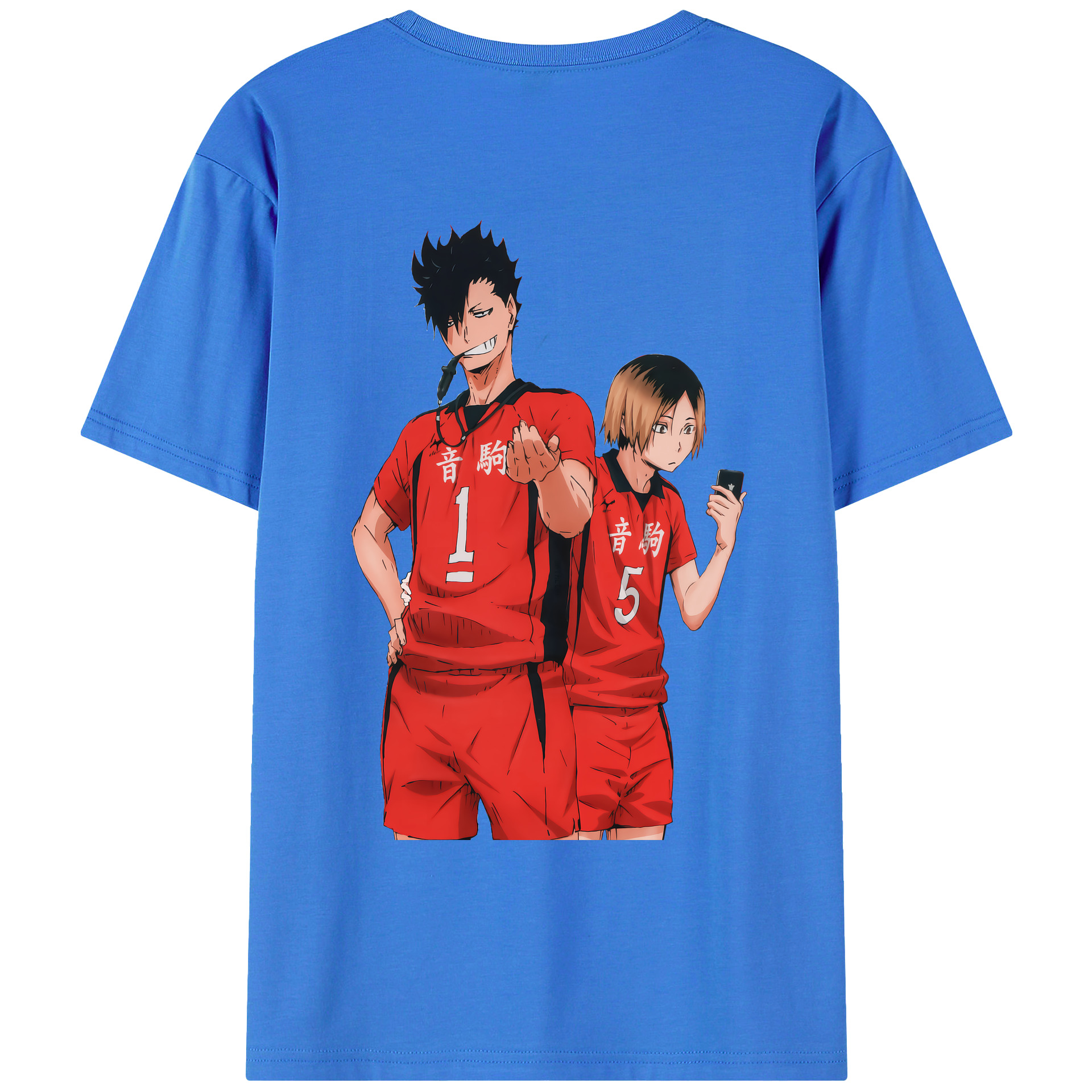 （画像用） ハイキュー!! Haikyu!! 綿100％ メンズ半袖Tシャツ（バックプリント） 通気性