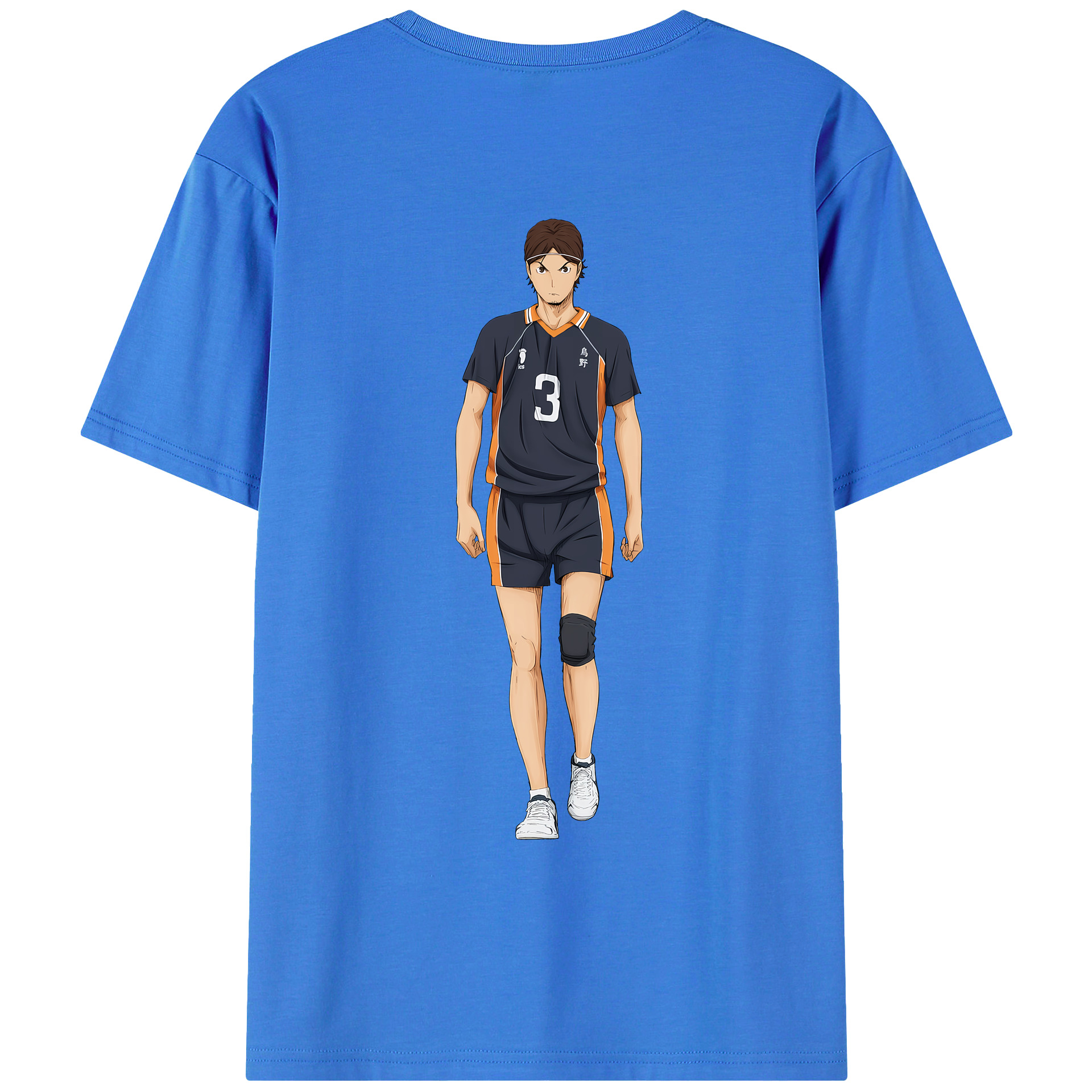 （画像用） ハイキュー!! Haikyu!! 綿100％ メンズ半袖Tシャツ（バックプリント） 通気性