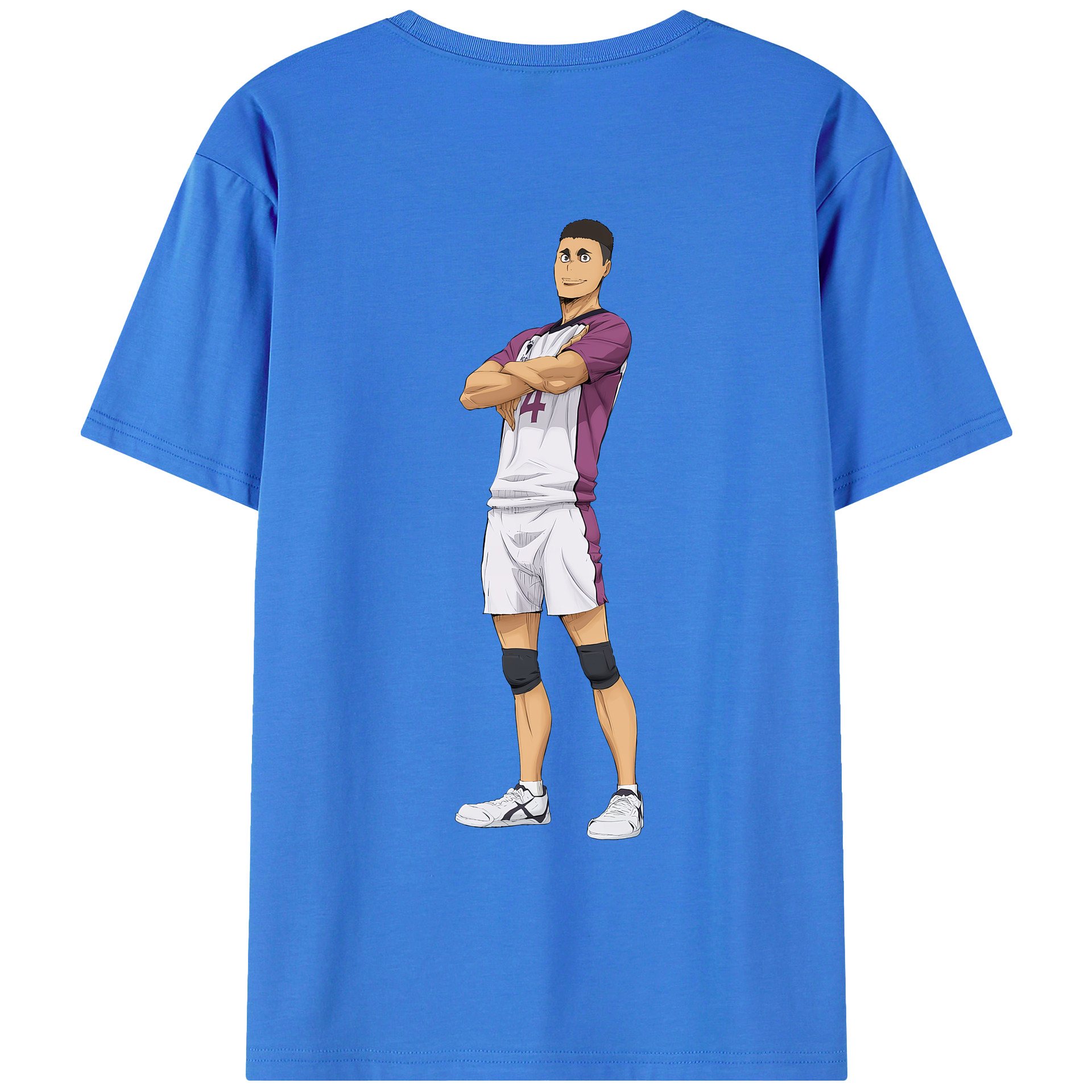 （画像用） ハイキュー!! Haikyu!! 綿100％ メンズ半袖Tシャツ（バックプリント） 通気性