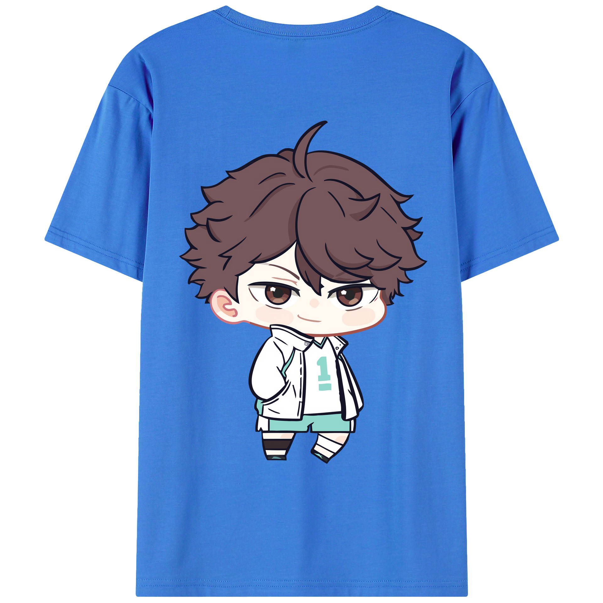 （画像用） ハイキュー!! Haikyu!! 綿100％ メンズ半袖Tシャツ（バックプリント） 通気性