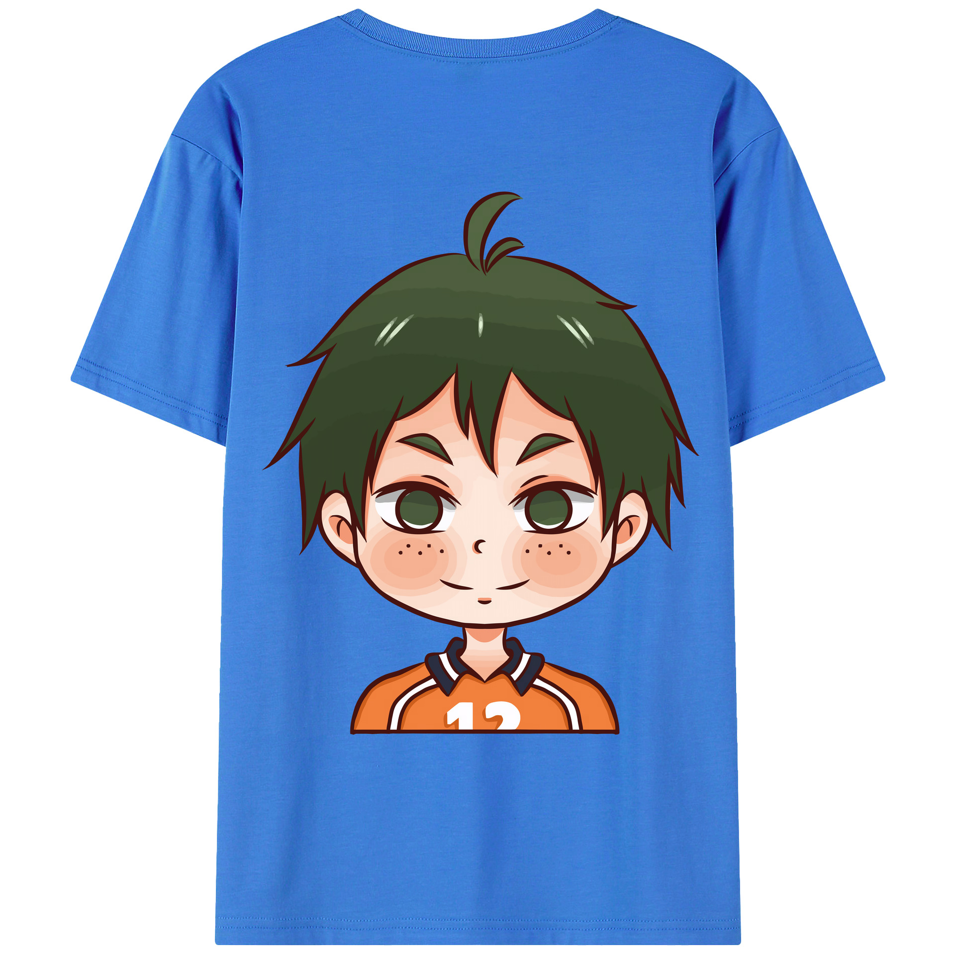 （画像用） ハイキュー!! Haikyu!! 綿100％ メンズ半袖Tシャツ（バックプリント） 通気性