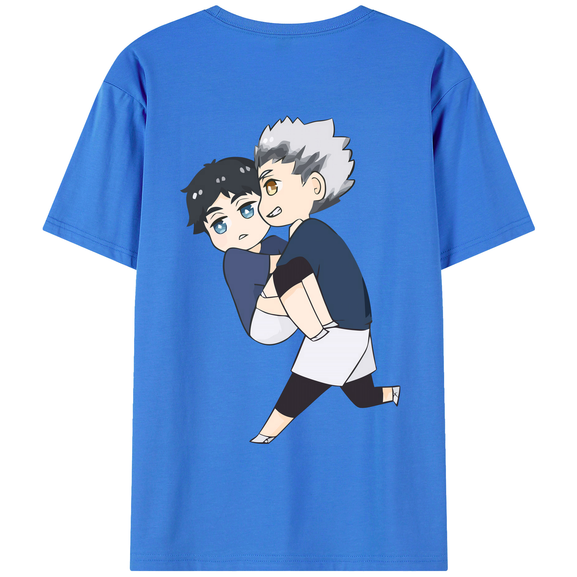 （画像用） ハイキュー!! Haikyu!! 綿100％ メンズ半袖Tシャツ（バックプリント） 通気性