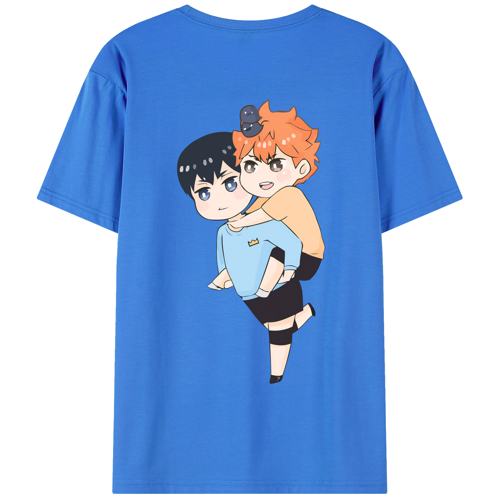 （画像用） ハイキュー!! Haikyu!! 綿100％ メンズ半袖Tシャツ（バックプリント） 通気性
