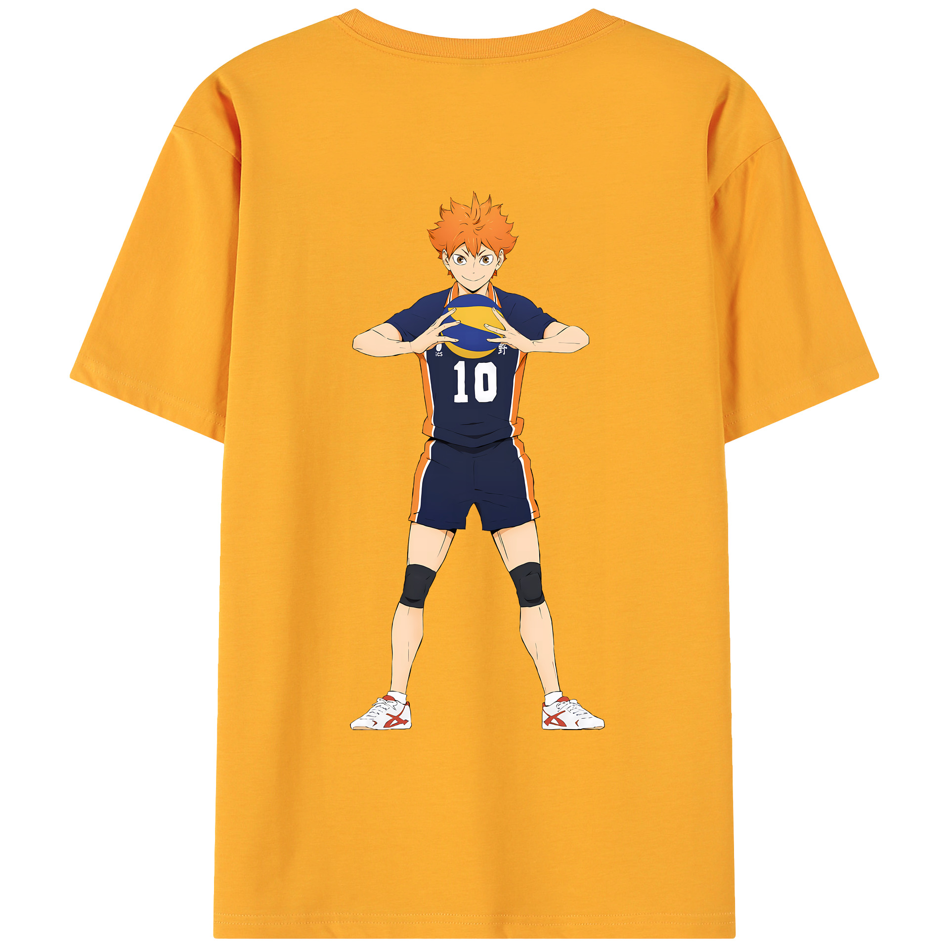 （画像用） ハイキュー!! Haikyu!! 綿100％ メンズ半袖Tシャツ（バックプリント） 通気性