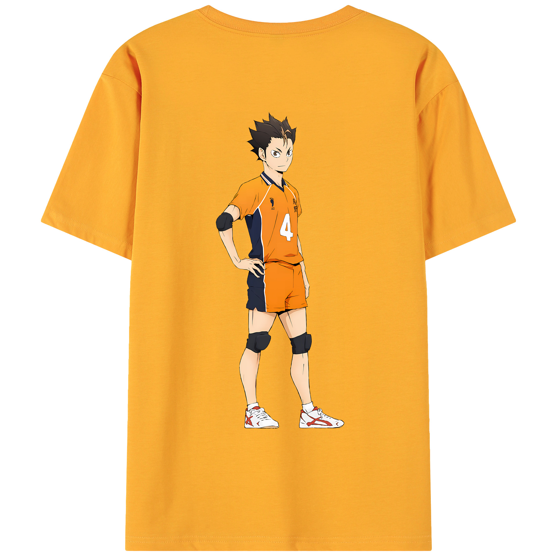 （画像用） ハイキュー!! Haikyu!! 綿100％ メンズ半袖Tシャツ（バックプリント） 通気性