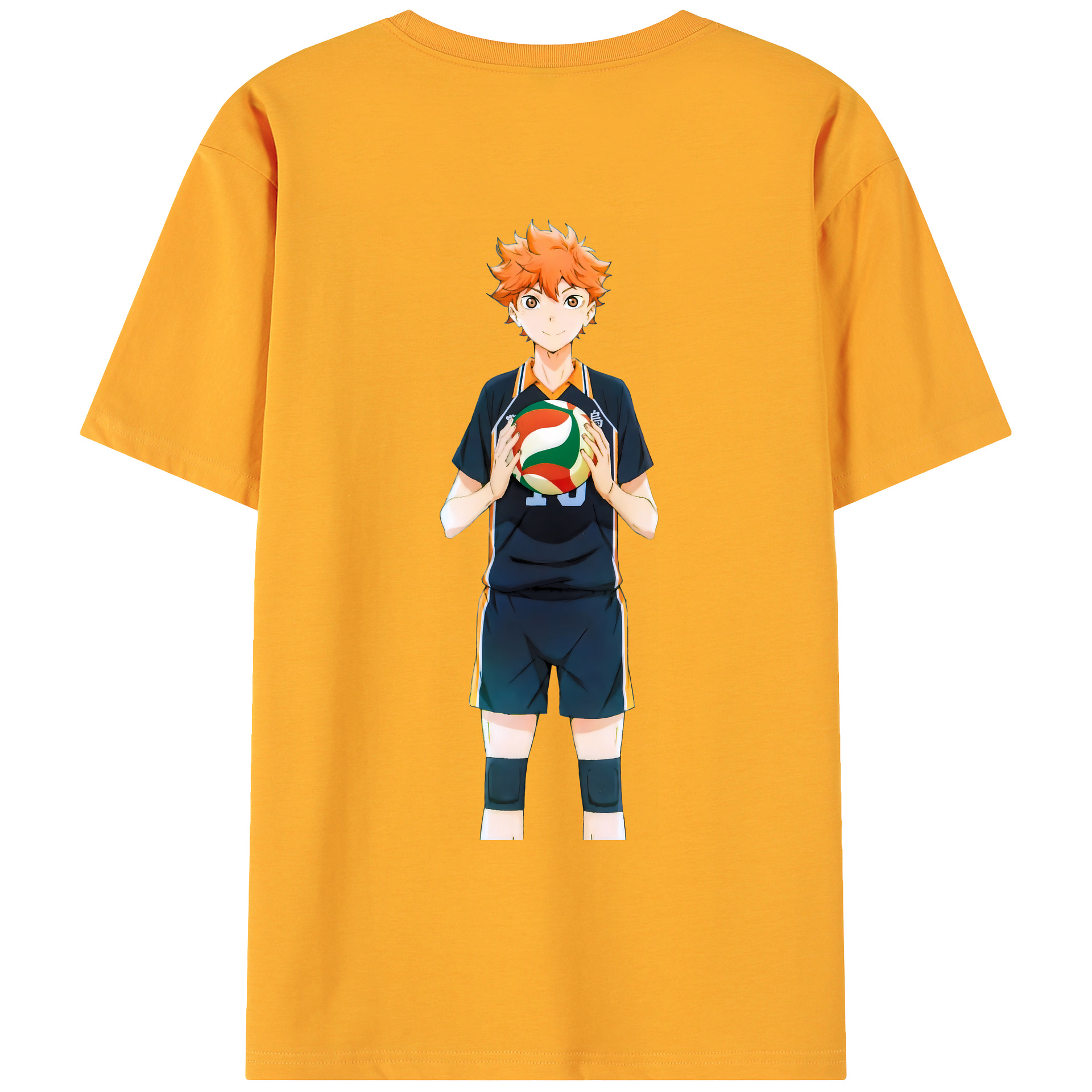 （画像用） ハイキュー!! Haikyu!! 綿100％ メンズ半袖Tシャツ（バックプリント） 通気性