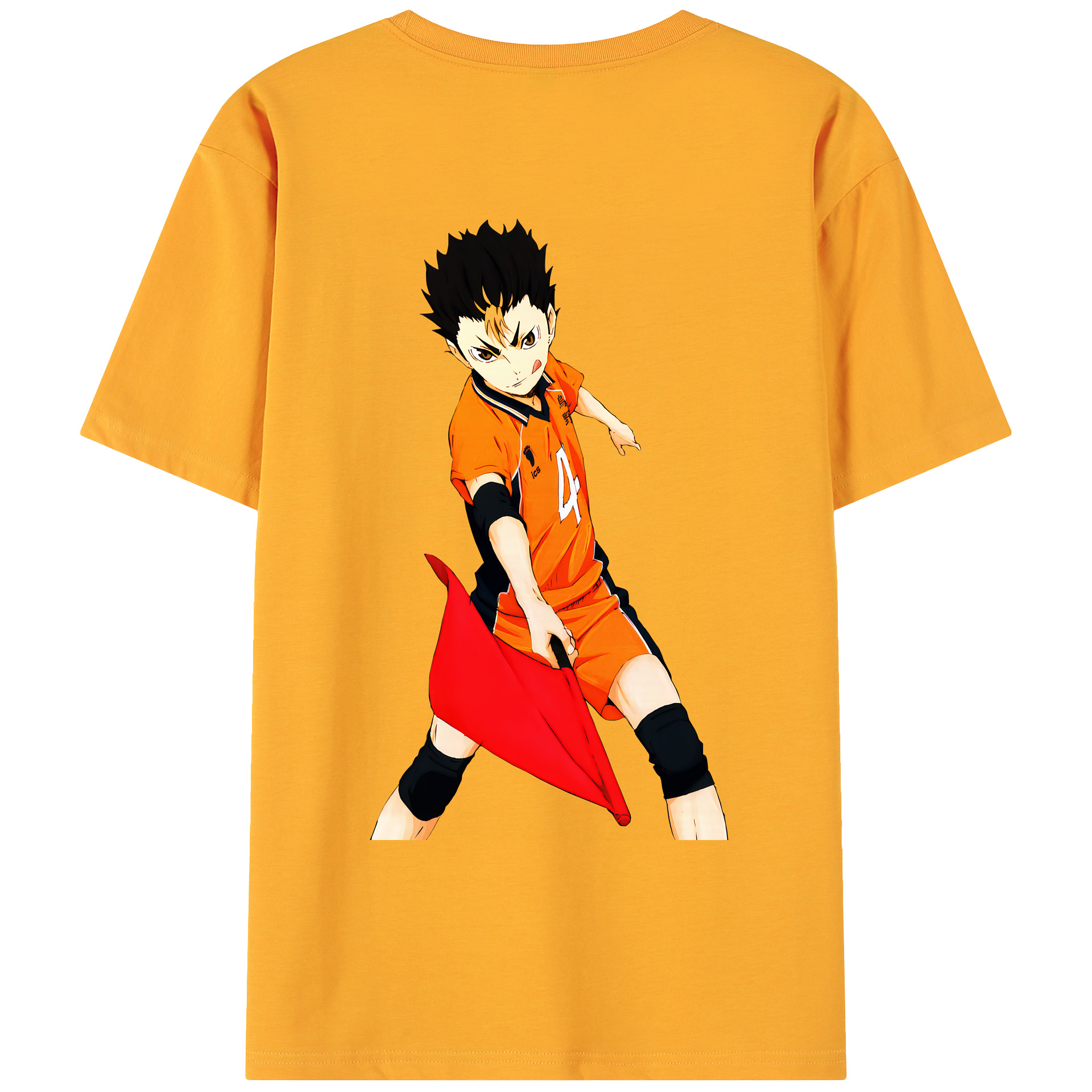 （画像用） ハイキュー!! Haikyu!! 綿100％ メンズ半袖Tシャツ（バックプリント） 通気性
