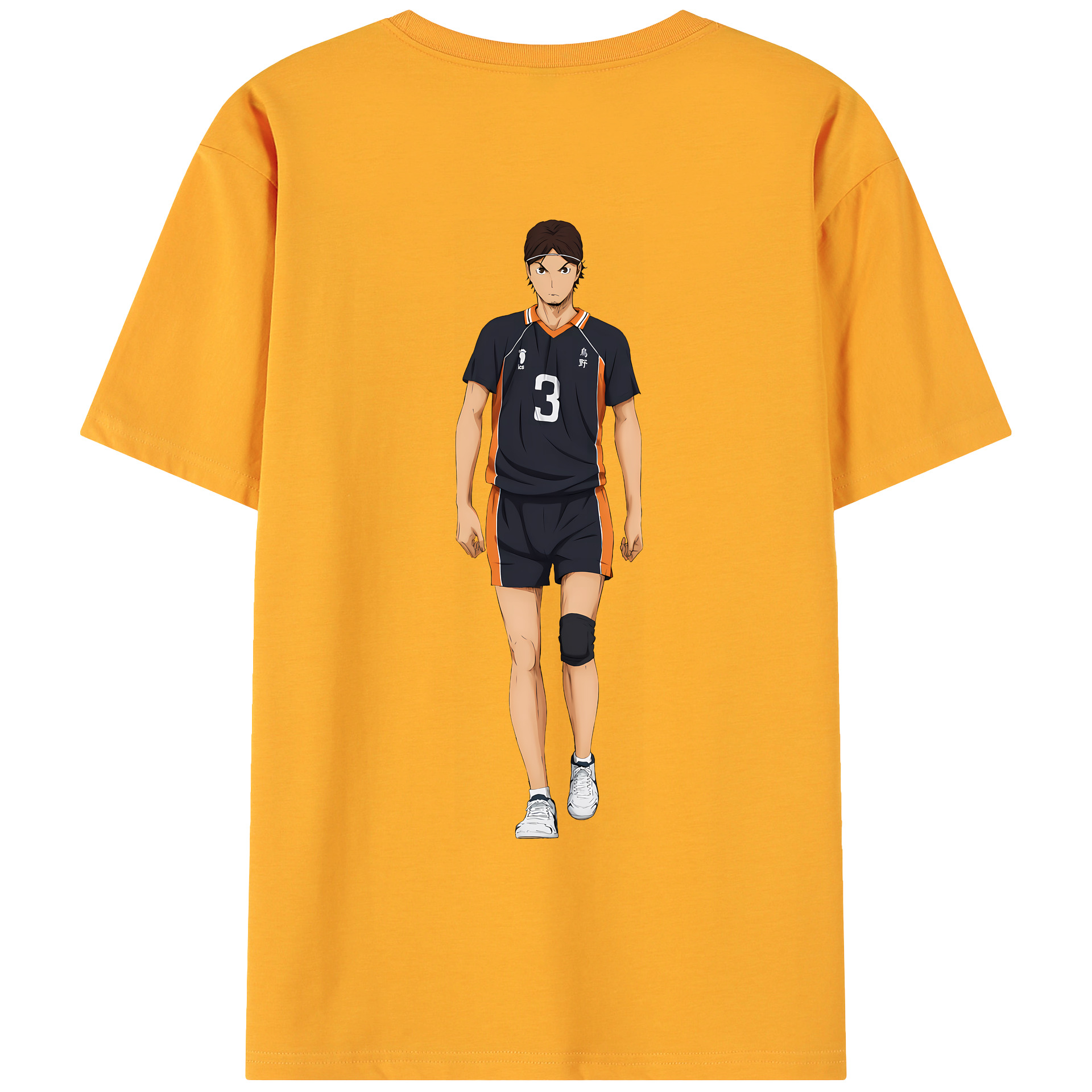 （画像用） ハイキュー!! Haikyu!! 綿100％ メンズ半袖Tシャツ（バックプリント） 通気性
