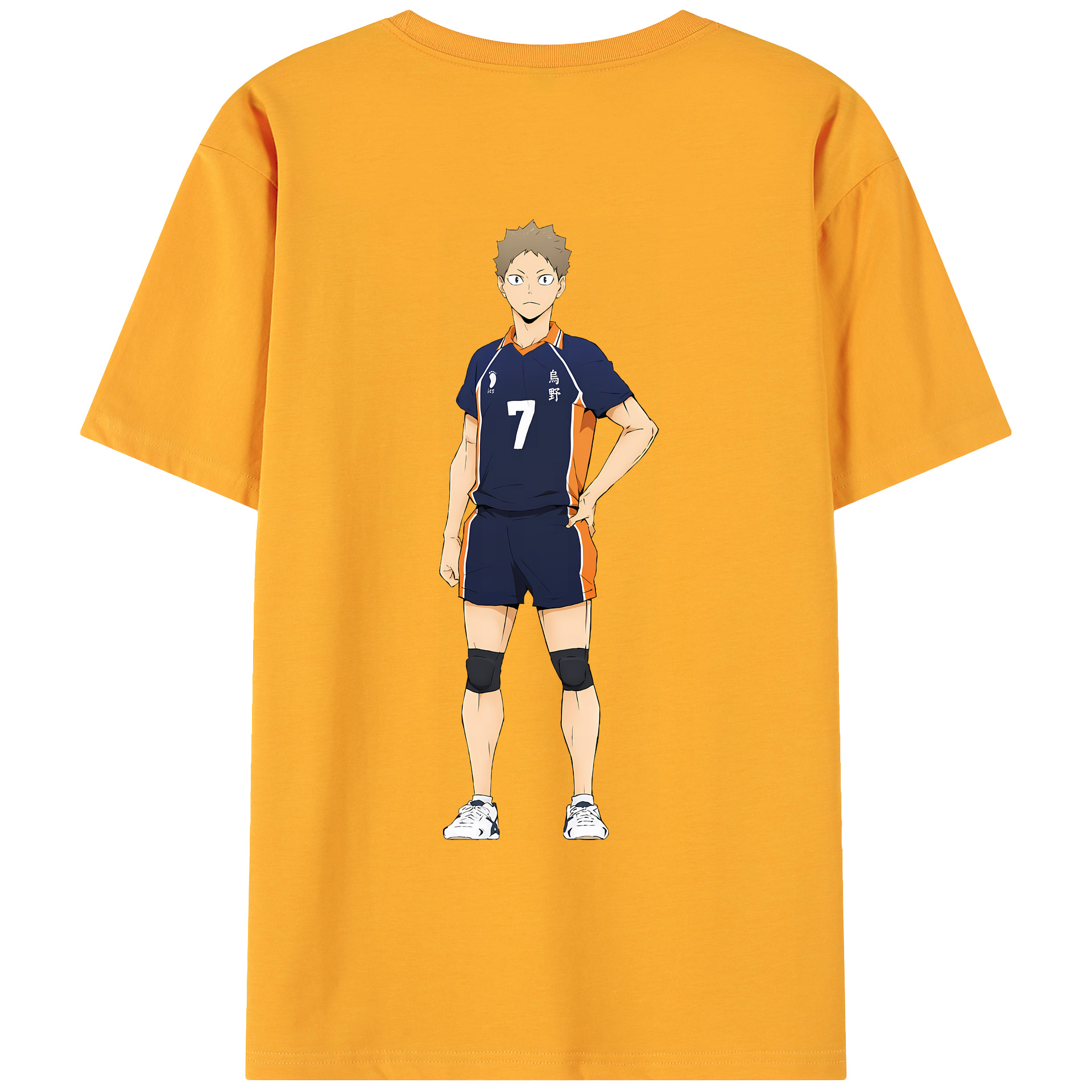 （画像用） ハイキュー!! Haikyu!! 綿100％ メンズ半袖Tシャツ（バックプリント） 通気性
