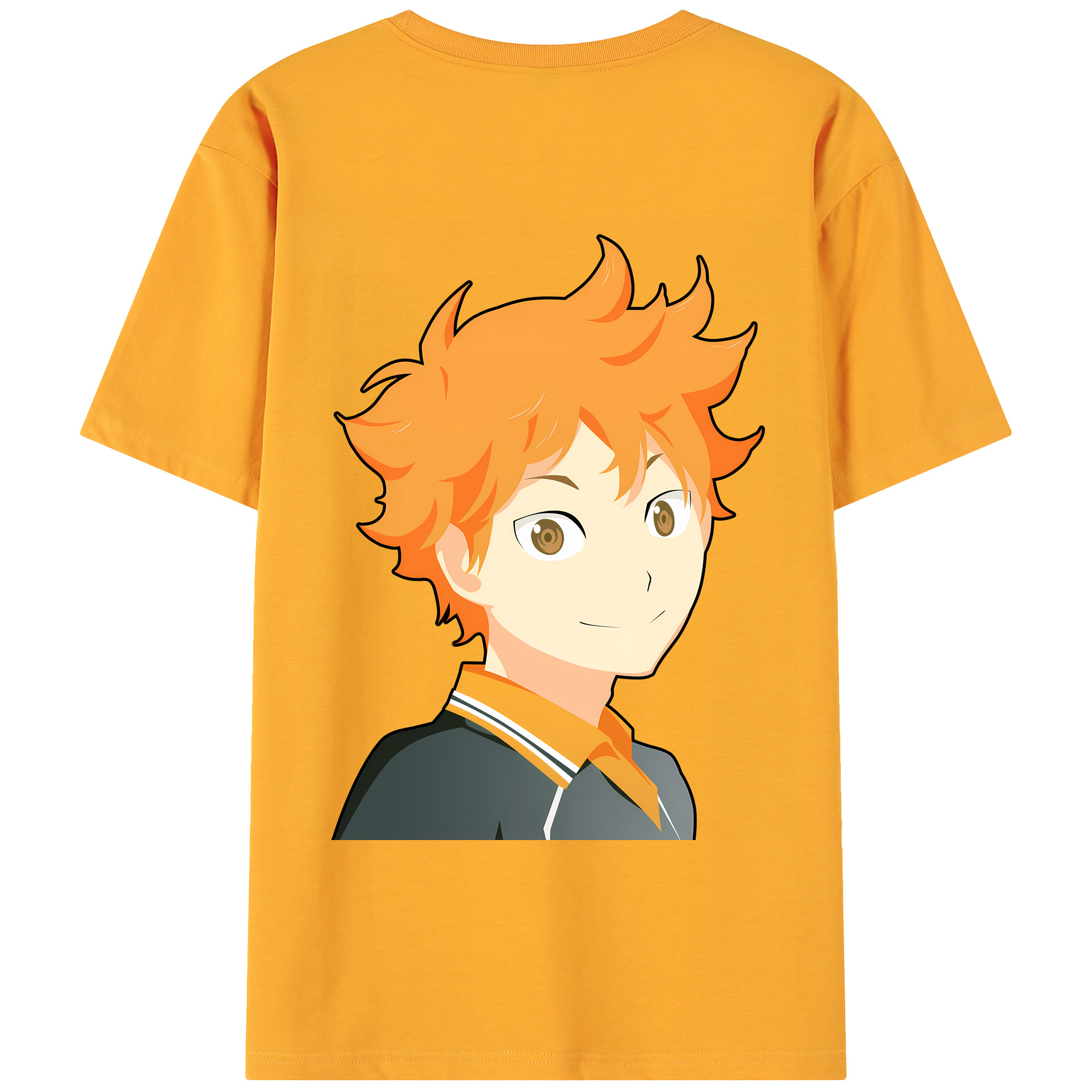 （画像用） ハイキュー!! Haikyu!! 綿100％ メンズ半袖Tシャツ（バックプリント） 通気性