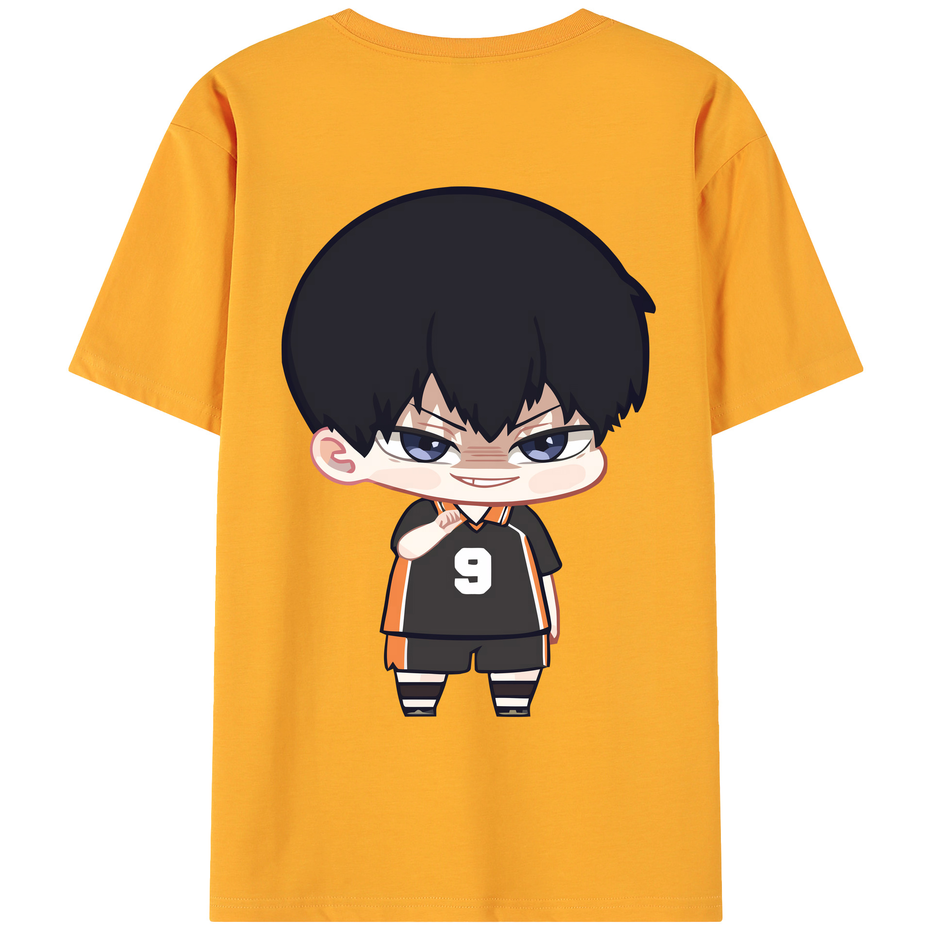 （画像用） ハイキュー!! Haikyu!! 綿100％ メンズ半袖Tシャツ（バックプリント） 通気性