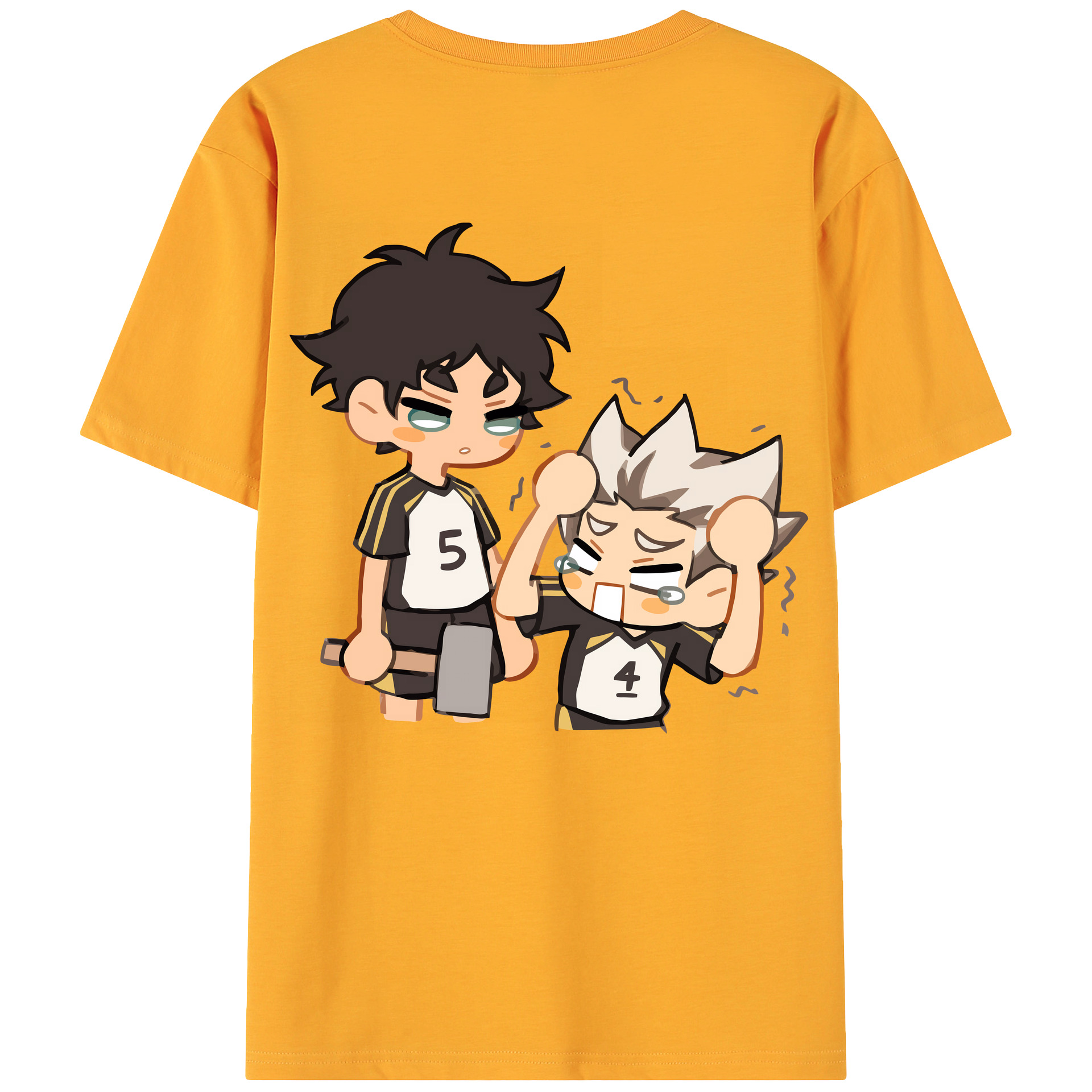 （画像用） ハイキュー!! Haikyu!! 綿100％ メンズ半袖Tシャツ（バックプリント） 通気性