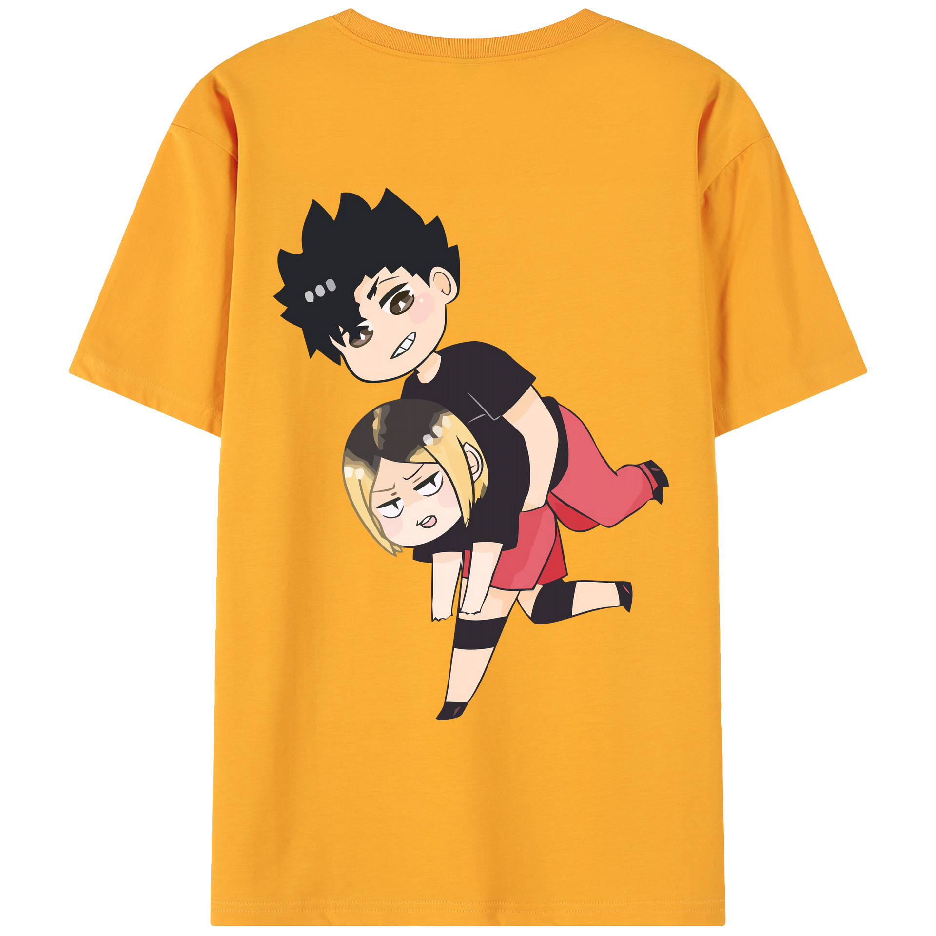（画像用） ハイキュー!! Haikyu!! 綿100％ メンズ半袖Tシャツ（バックプリント） 通気性