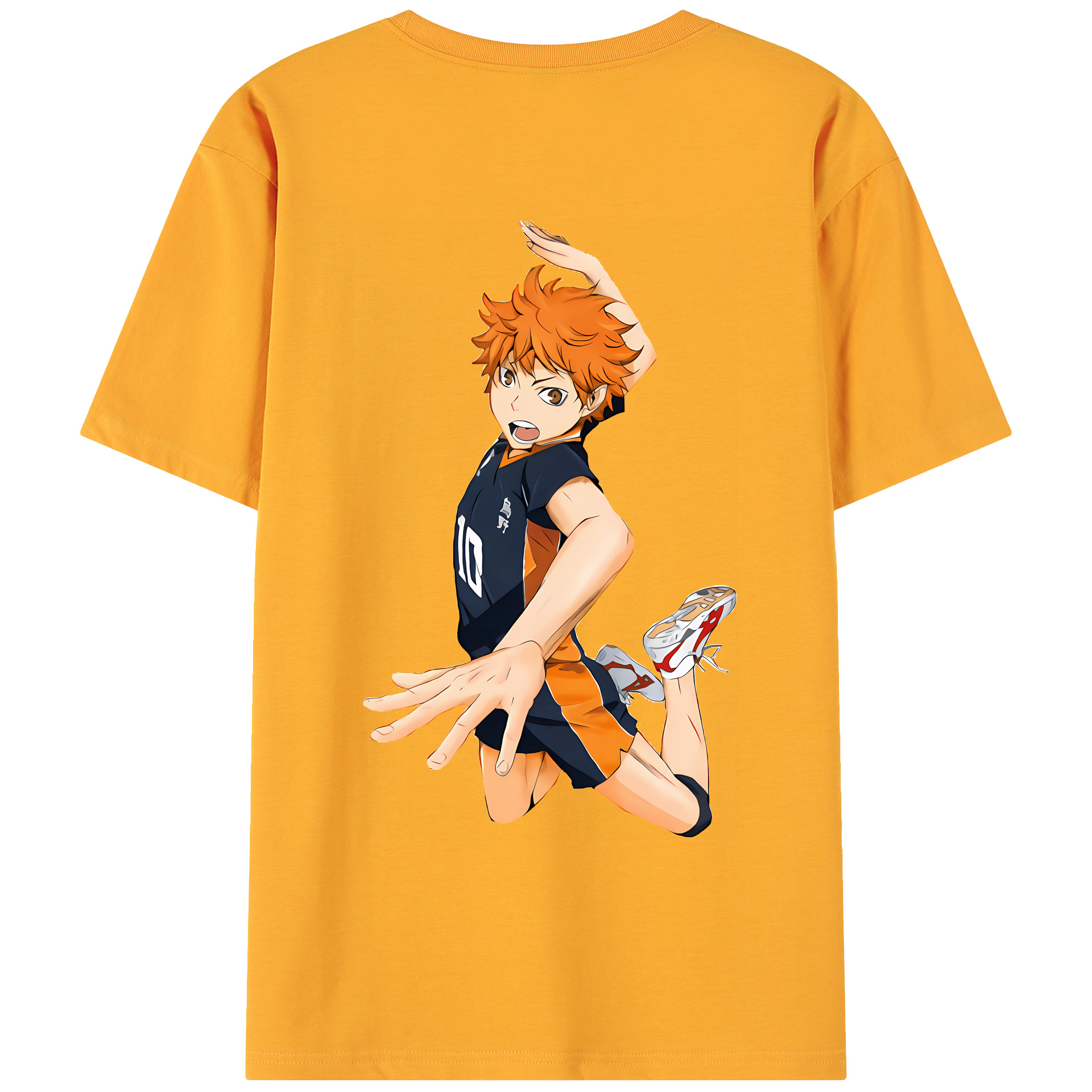 （画像用） ハイキュー!! Haikyu!! 綿100％ メンズ半袖Tシャツ（バックプリント） 通気性